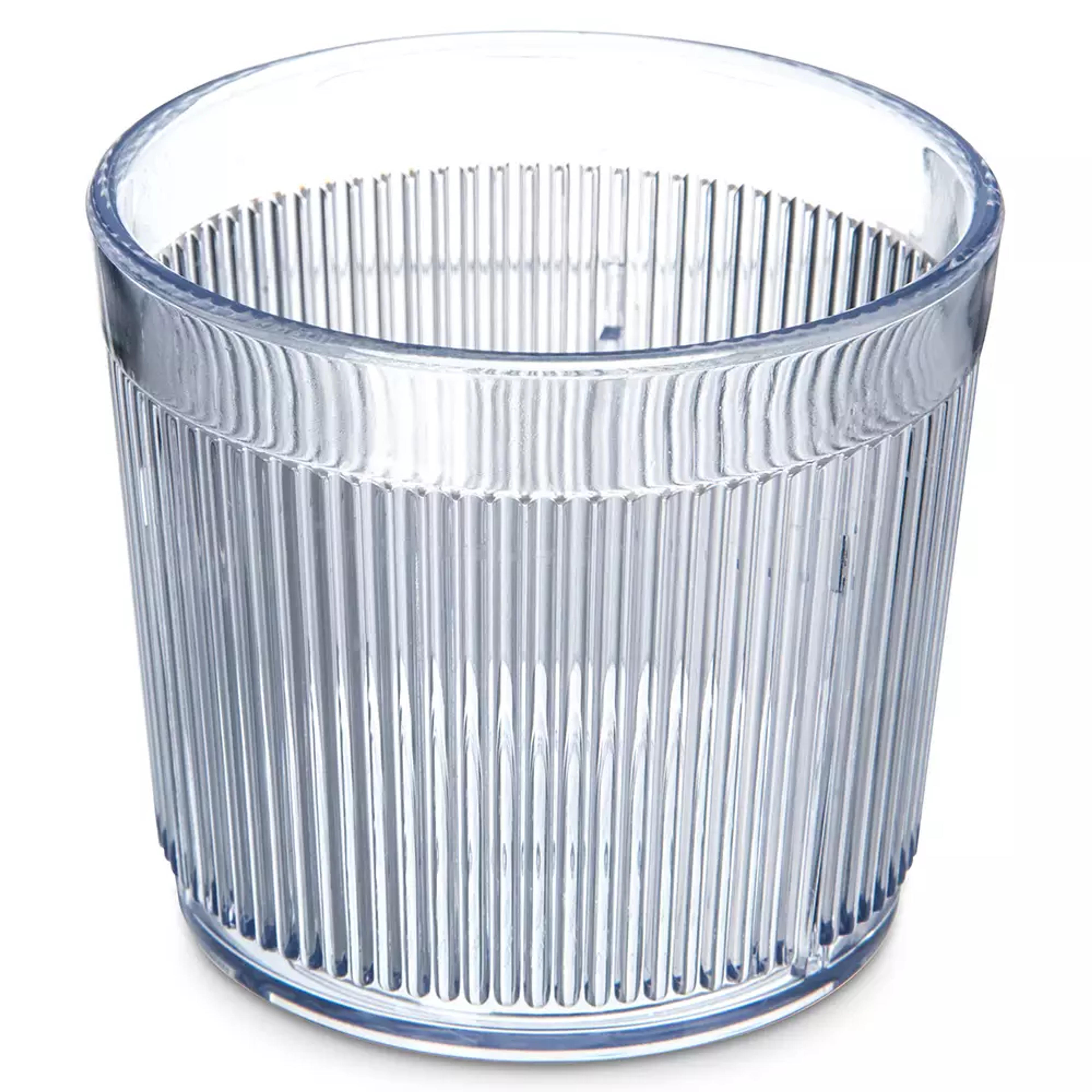 Carlisle 402907 9 oz Clear Ribbed Plastic Tumbler