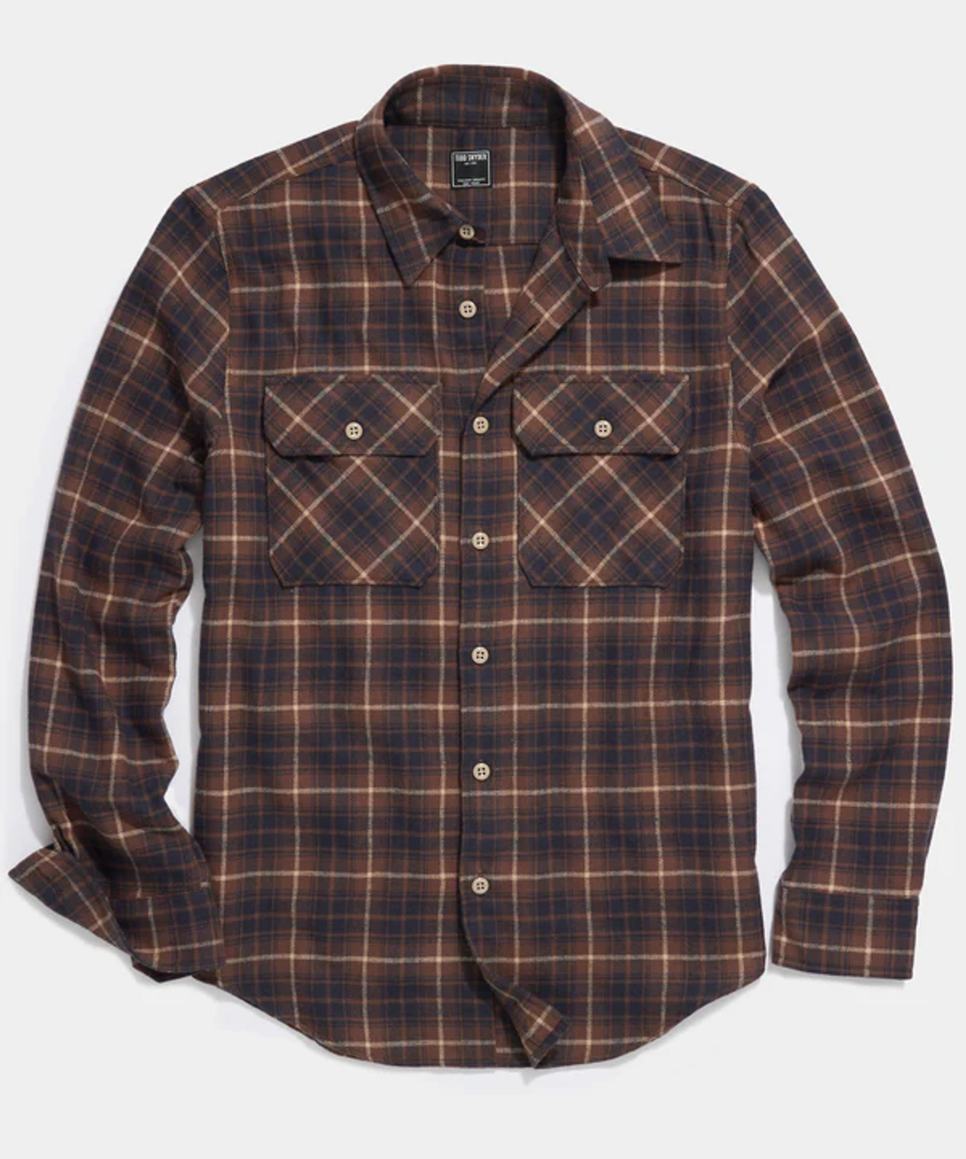 Alaskan Chamois Shirt in Brown Multi-Check