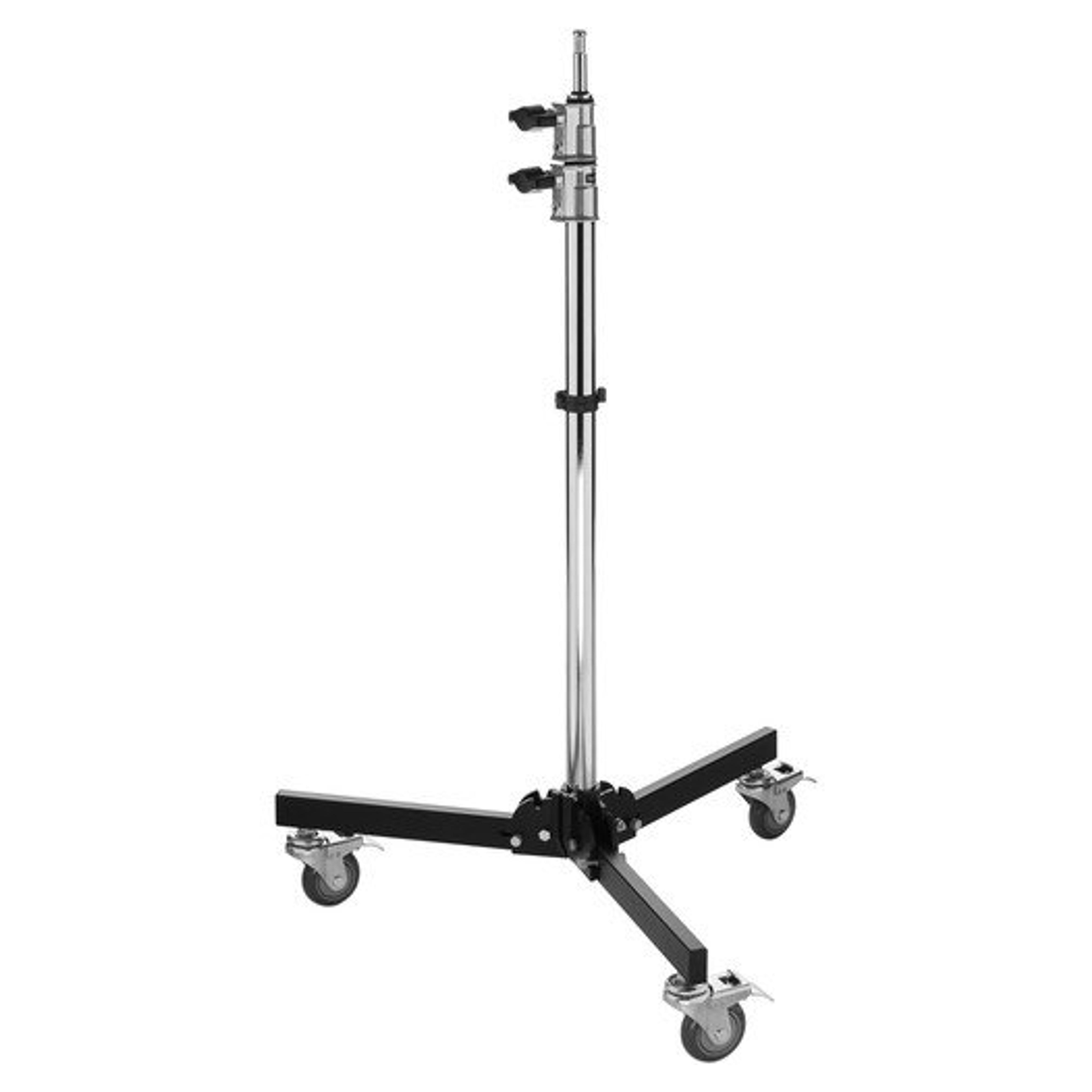 Impact Folding Wheeled Base Stand (Black/Chrome-Plated, 8.5')