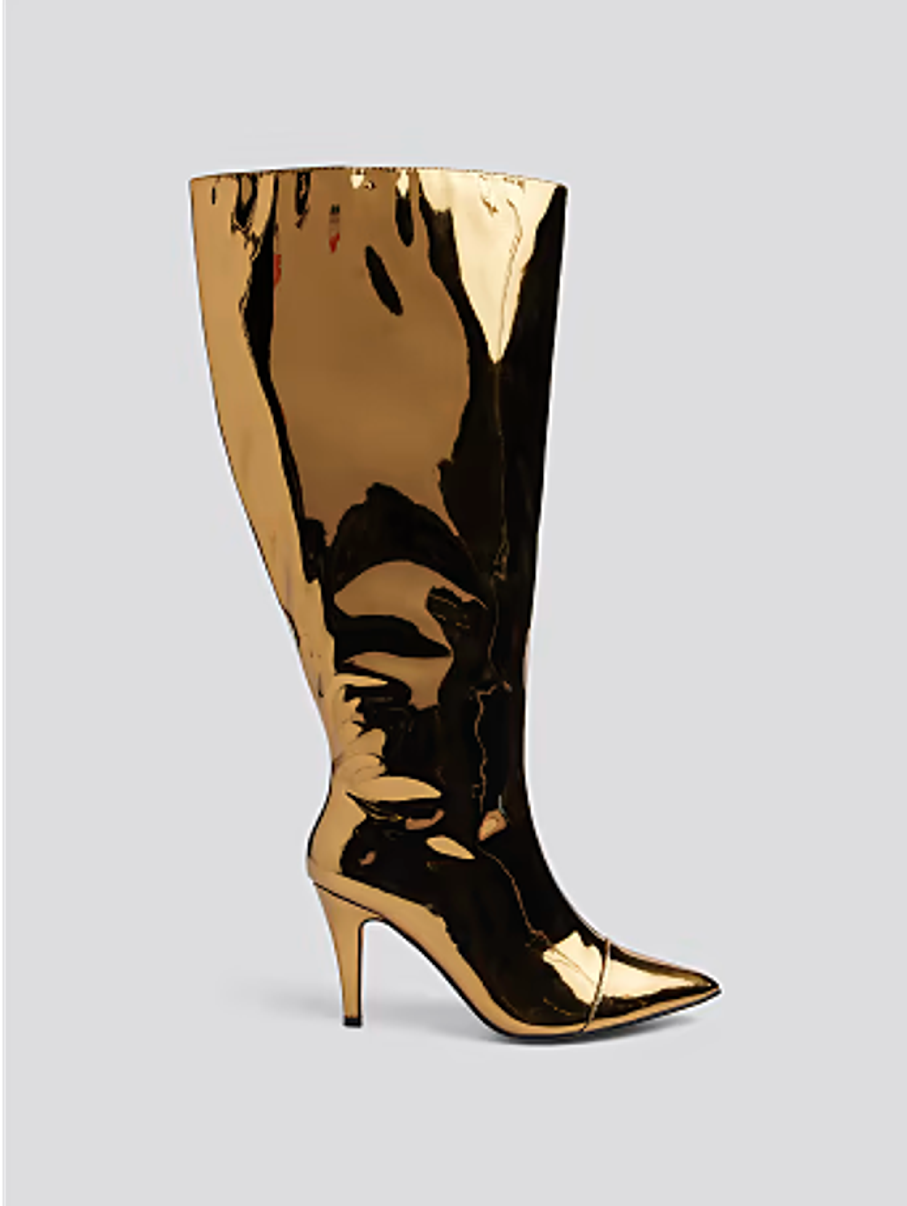 Plus Size Mona Metallic Wide Calf Knee High Boots | Fashion To Figure | FTF