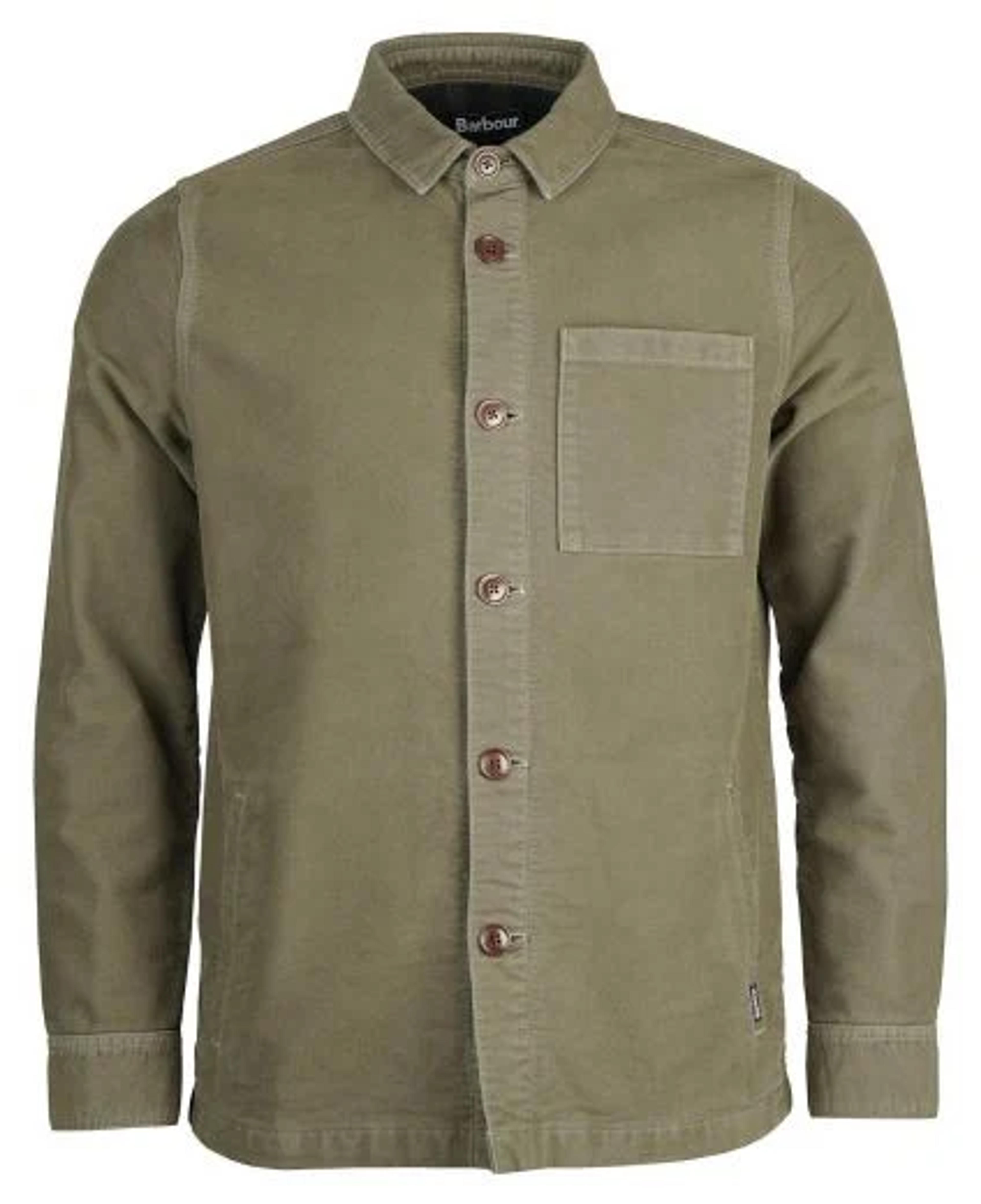 Shop the Barbour Moleskin Overshirt in Green | Barbour