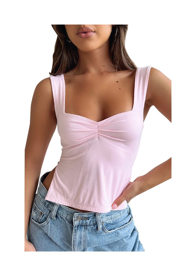 Cioatin Women's 2023 Sleeveless Strappy Crop Tank Top Sweetheart Backless  Skinny Slits Pleated Bustier Cropped Cami : : Clothing, Shoes 