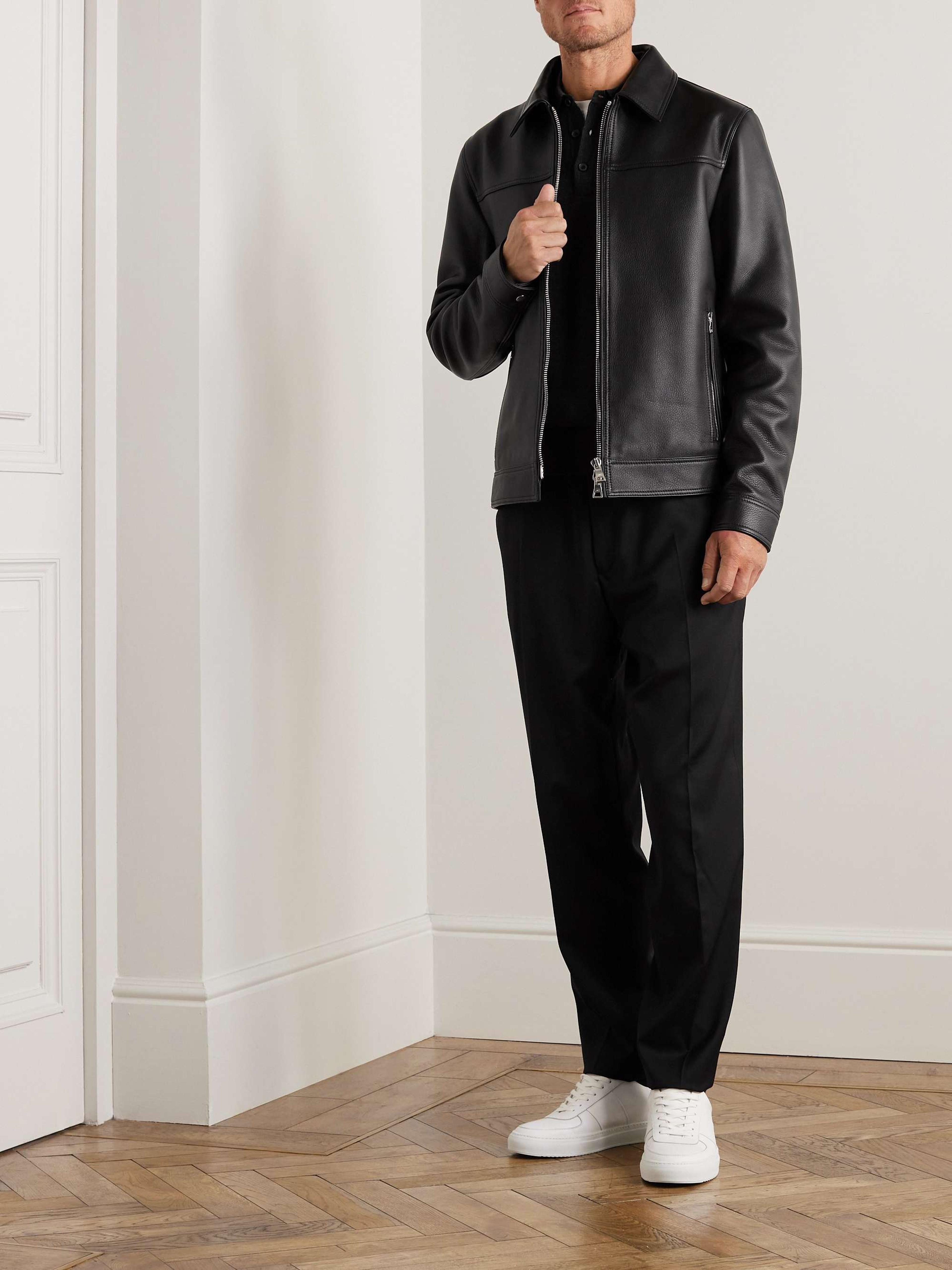 MR P. Full-Grain Leather Coach Jacket for Men | MR PORTER