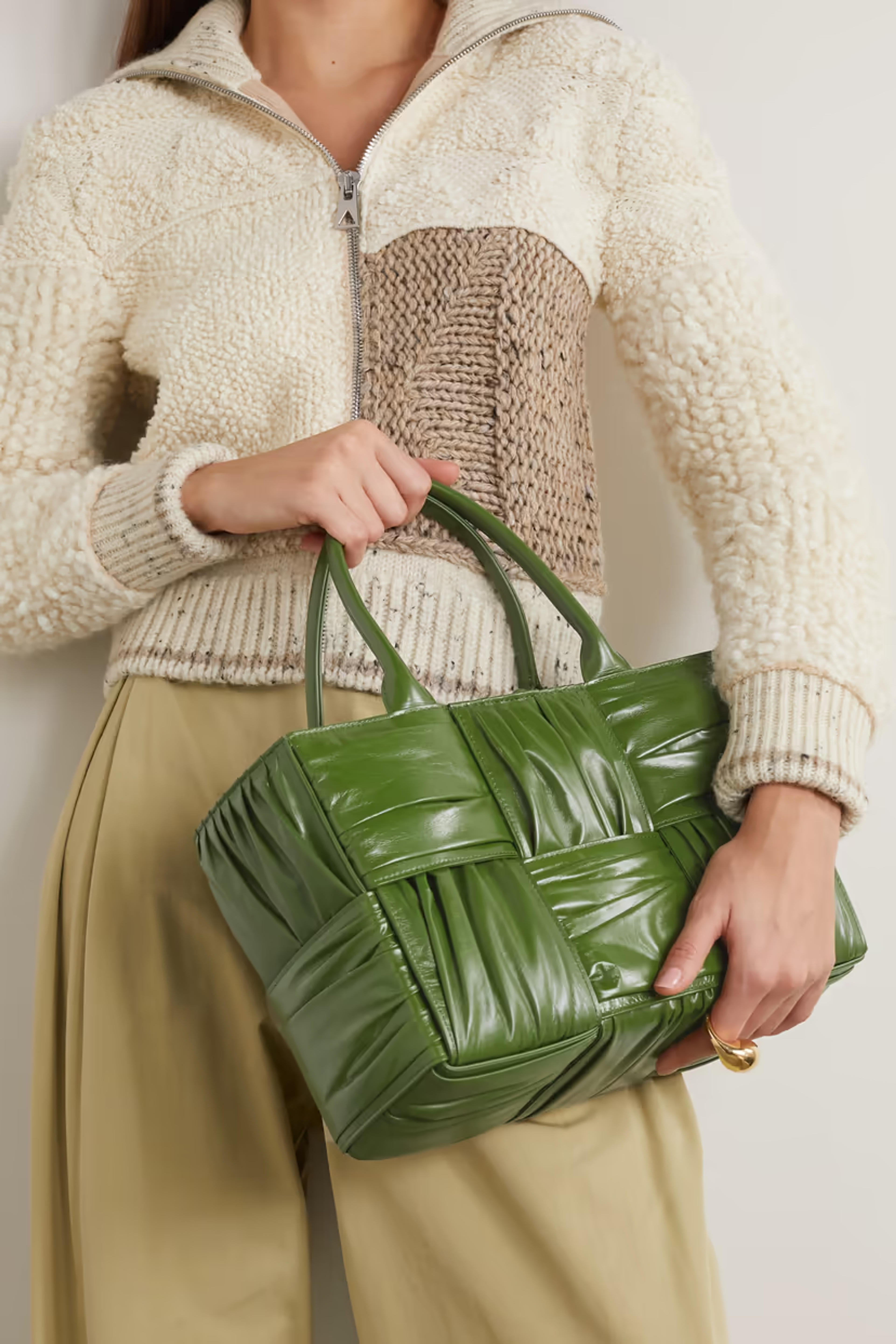 Green Arco small gathered intrecciato leather tote | BOTTEGA VENETA | NET-A-PORTER