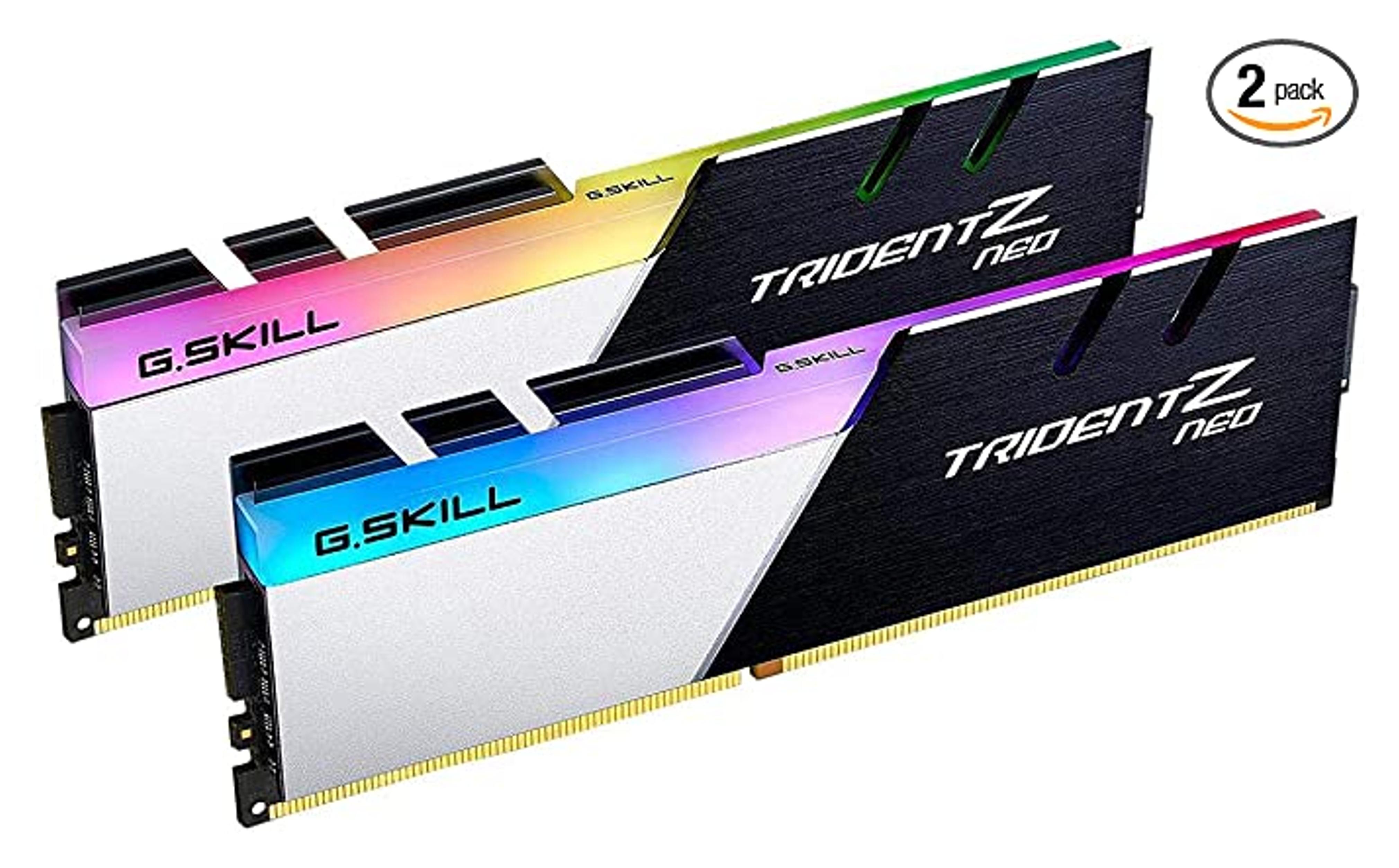 Amazon.com: G.Skill Trident Z Neo Series 32 GB (2 x 16 GB) 288 pines SDRAM PC4-28800 DDR4 3600 CL16-19-39 1.35 V memoria de escritorio de doble canal modelo F4-3600C16D-32GTZNC : Electrónica