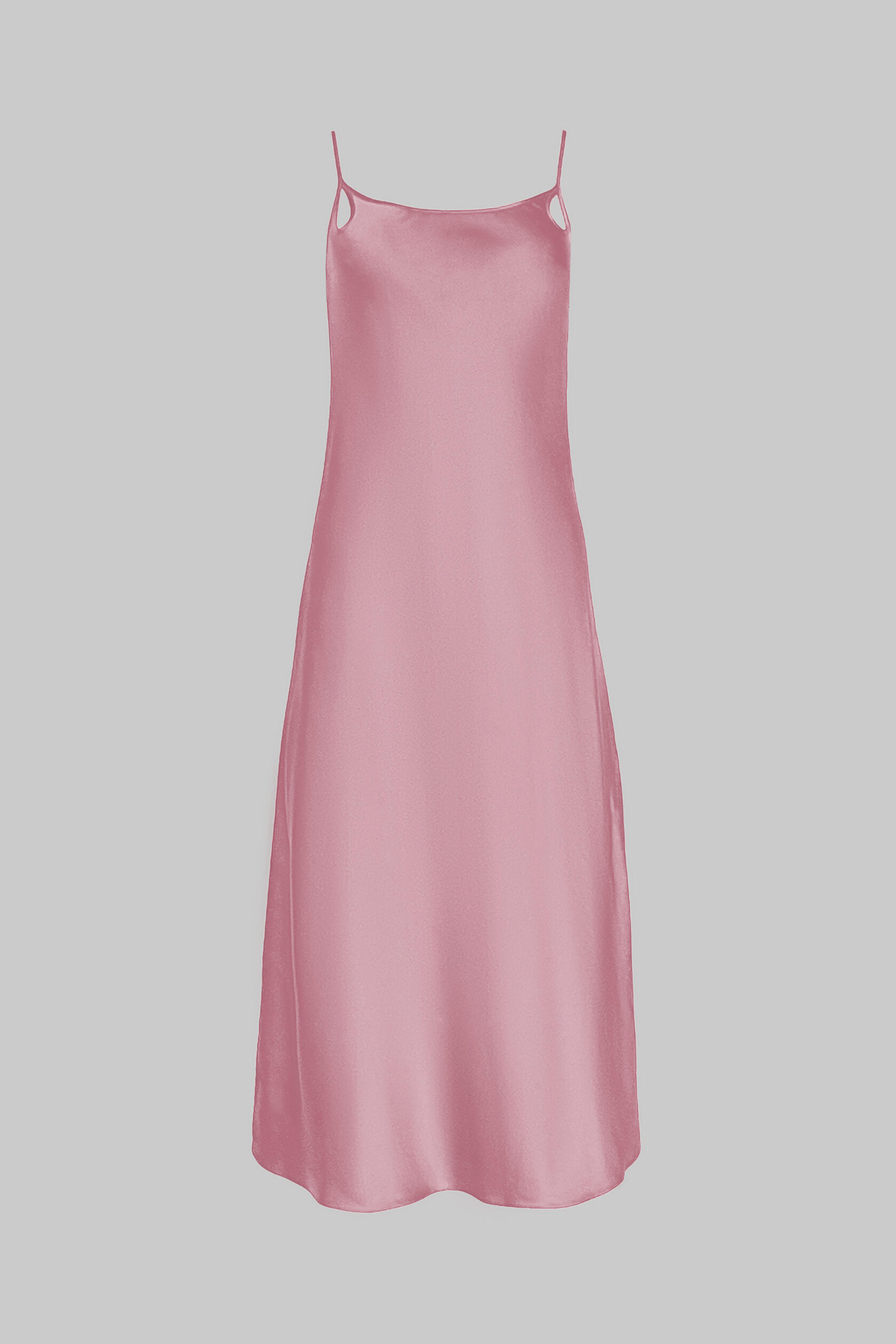 ROSE SILK LONG DRESS