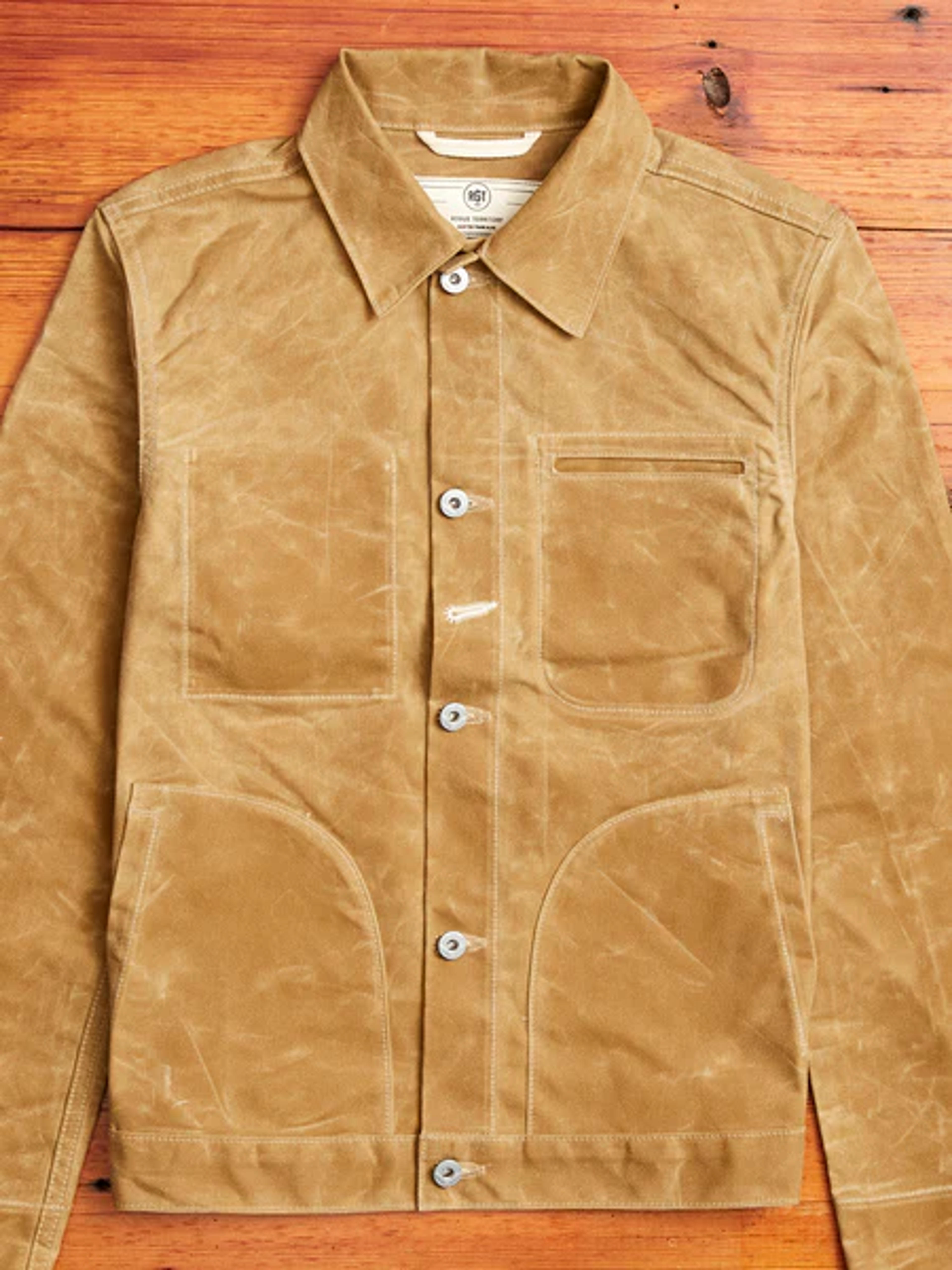 Waxed Canvas Ridgeline Supply Jacket in Tan