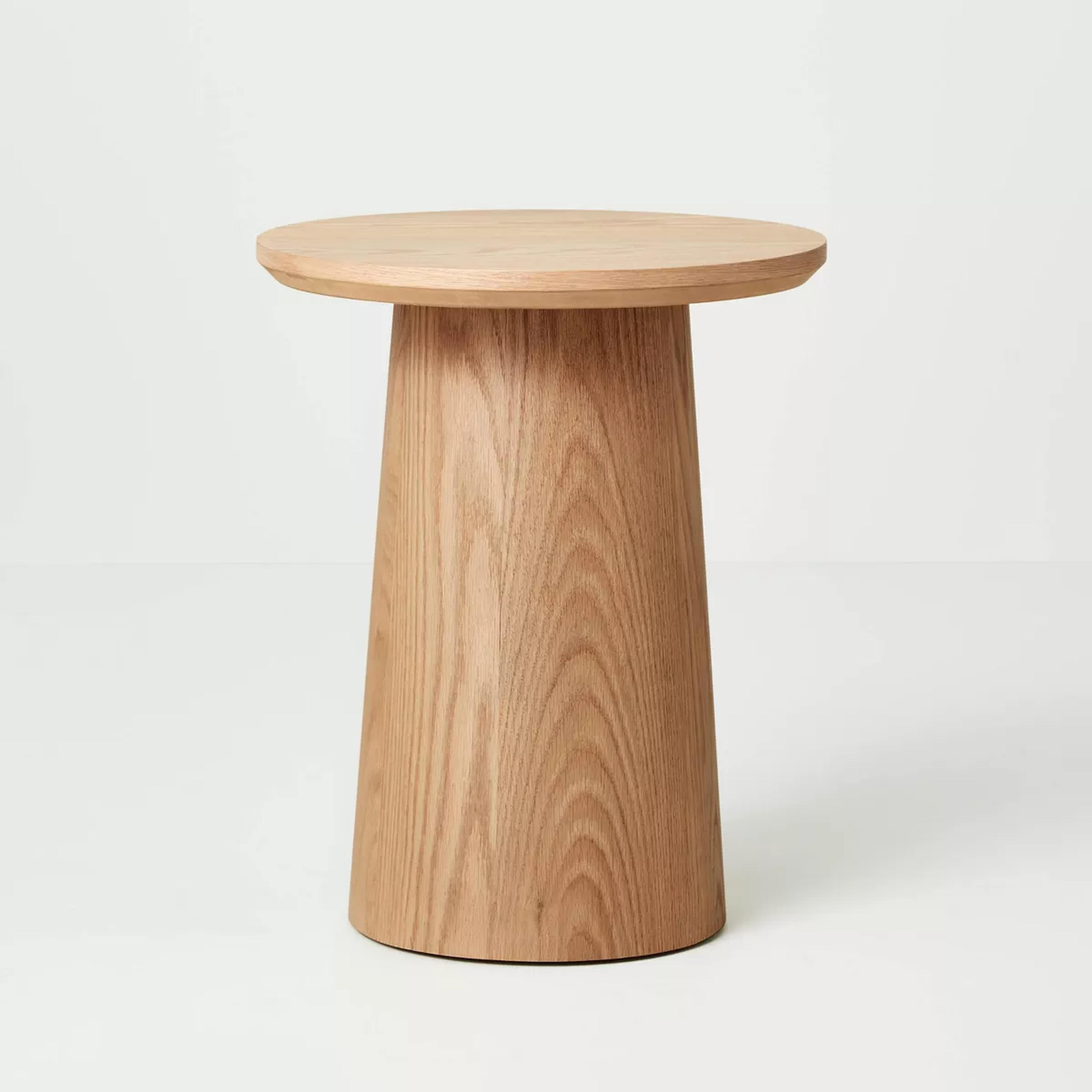 Round Wood Pedestal Accent Side Table - Hearth & Hand™ With Magnolia : Target