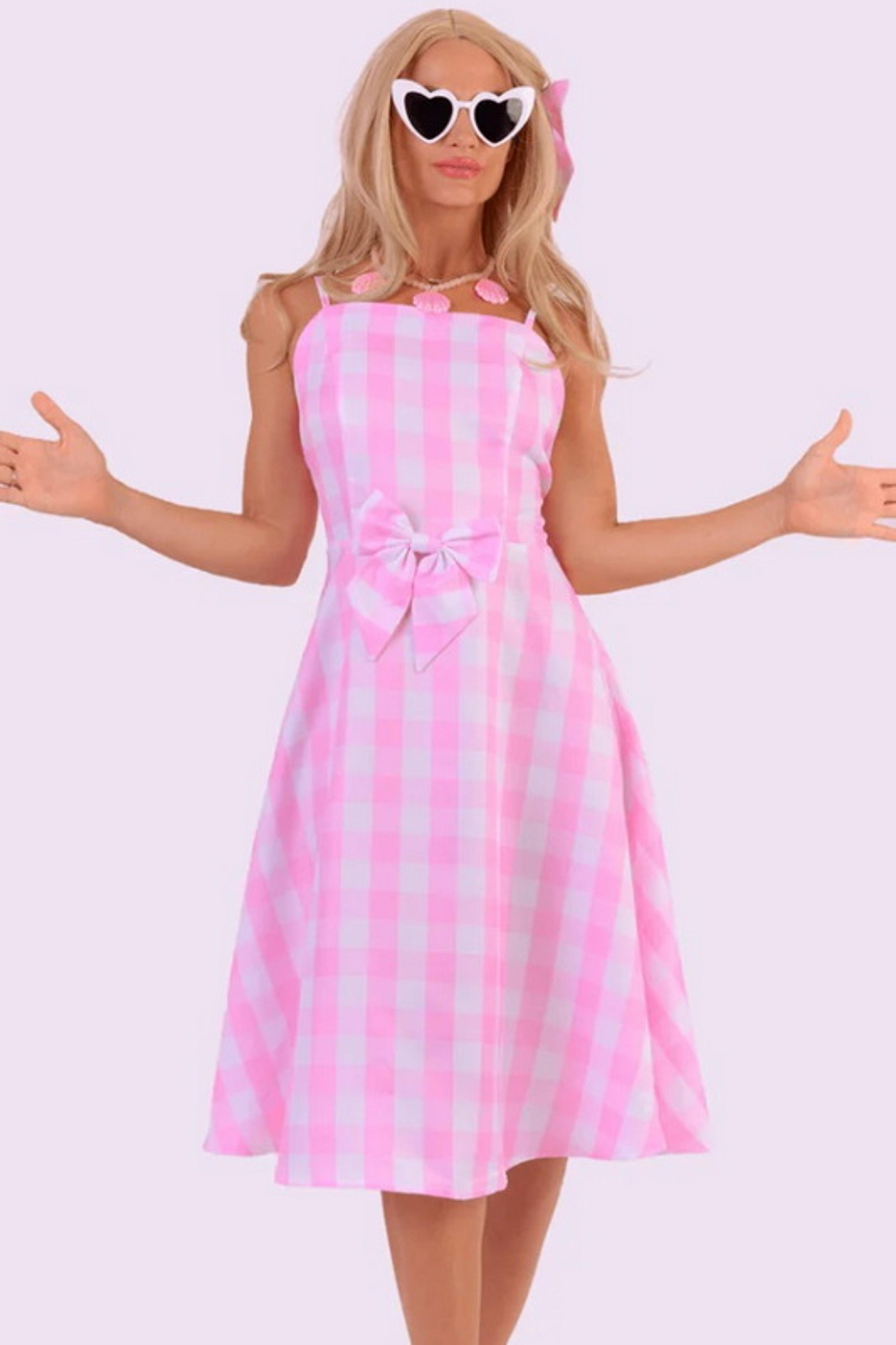 Plus Size Beach Barbiee Pink Plaid Dress Costume - Spicy Lingerie