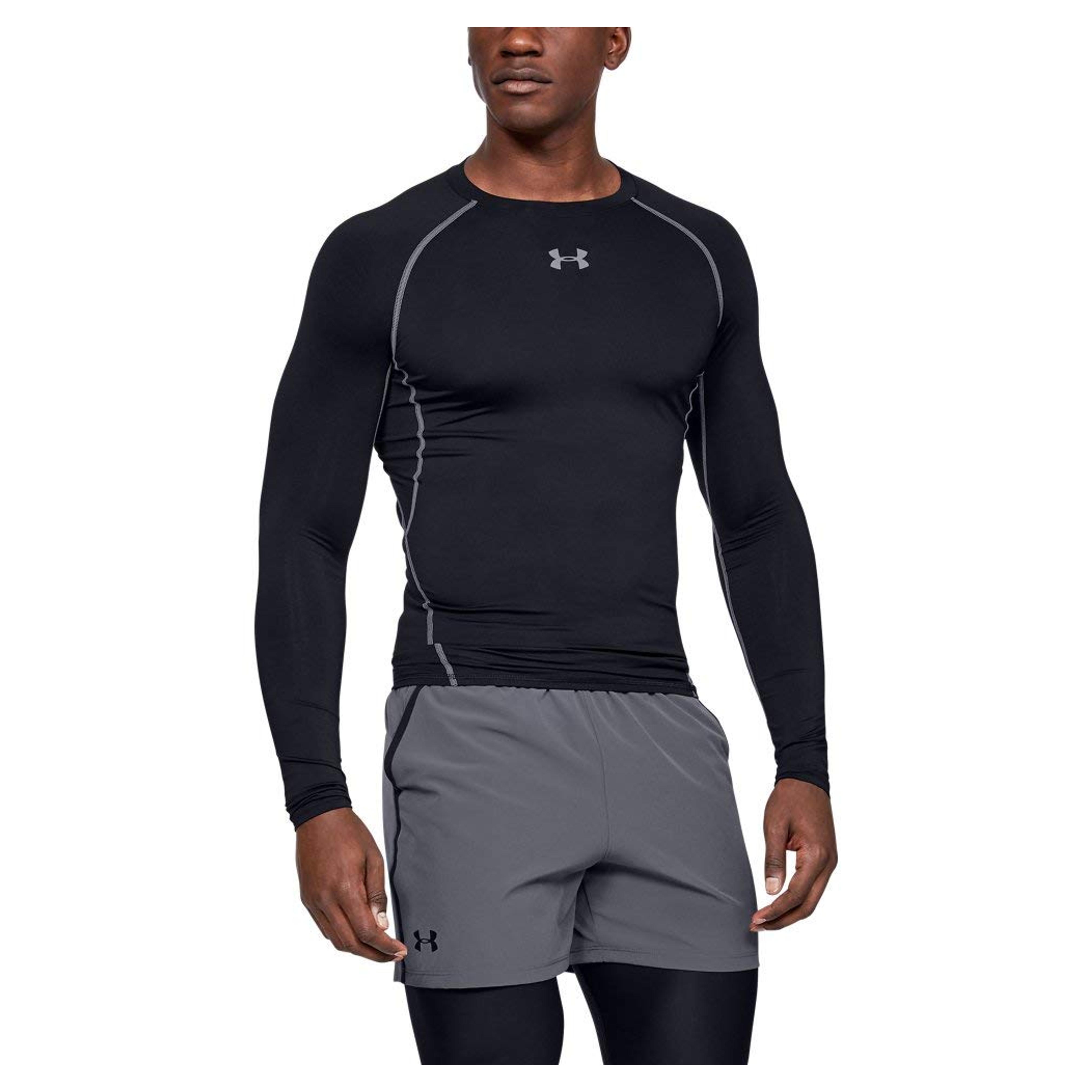 Under Armour Men's HeatGear Long Sleeve Compression Shirt, Black (001), Medium