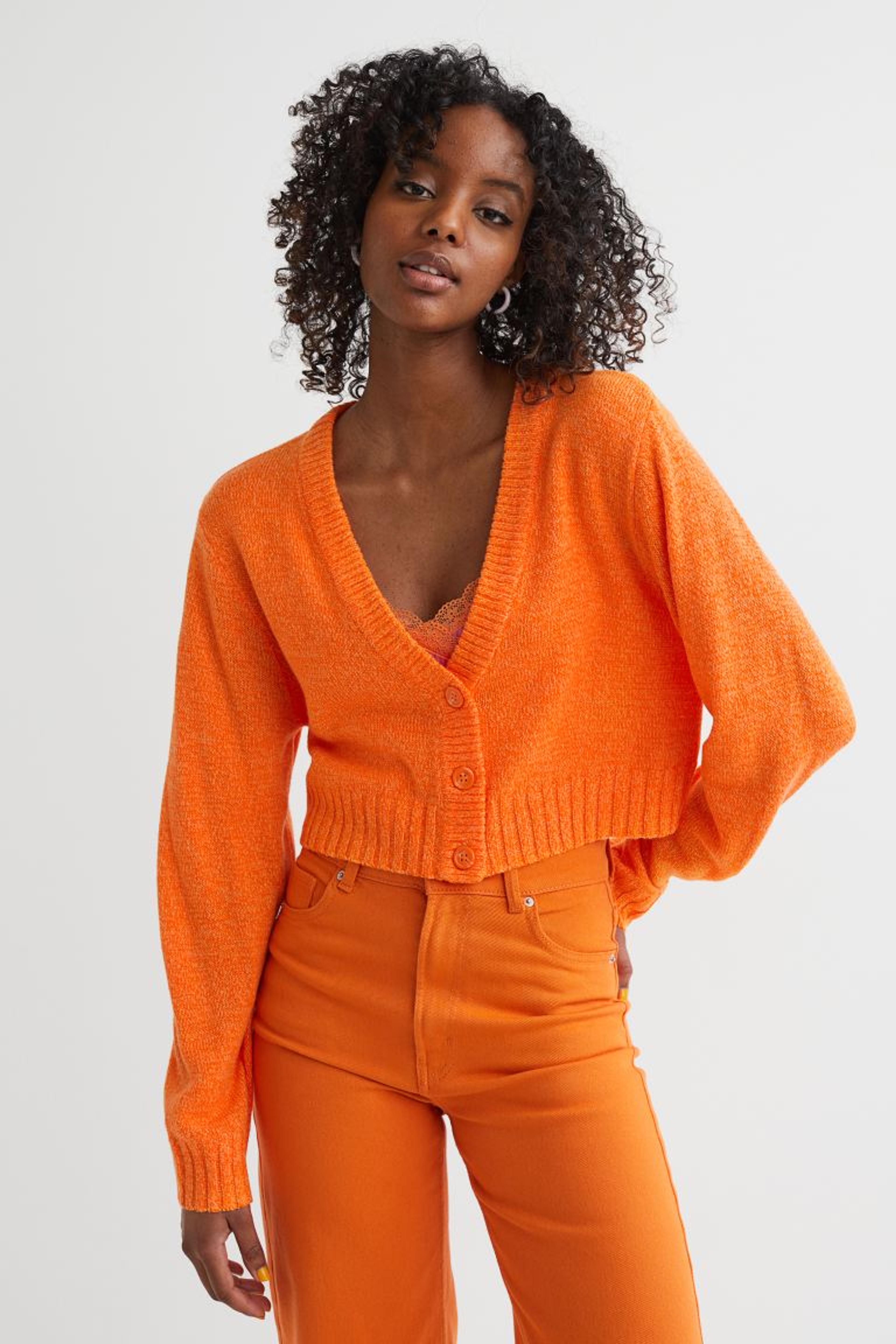 Short Cardigan - Orange - Ladies | H&M US