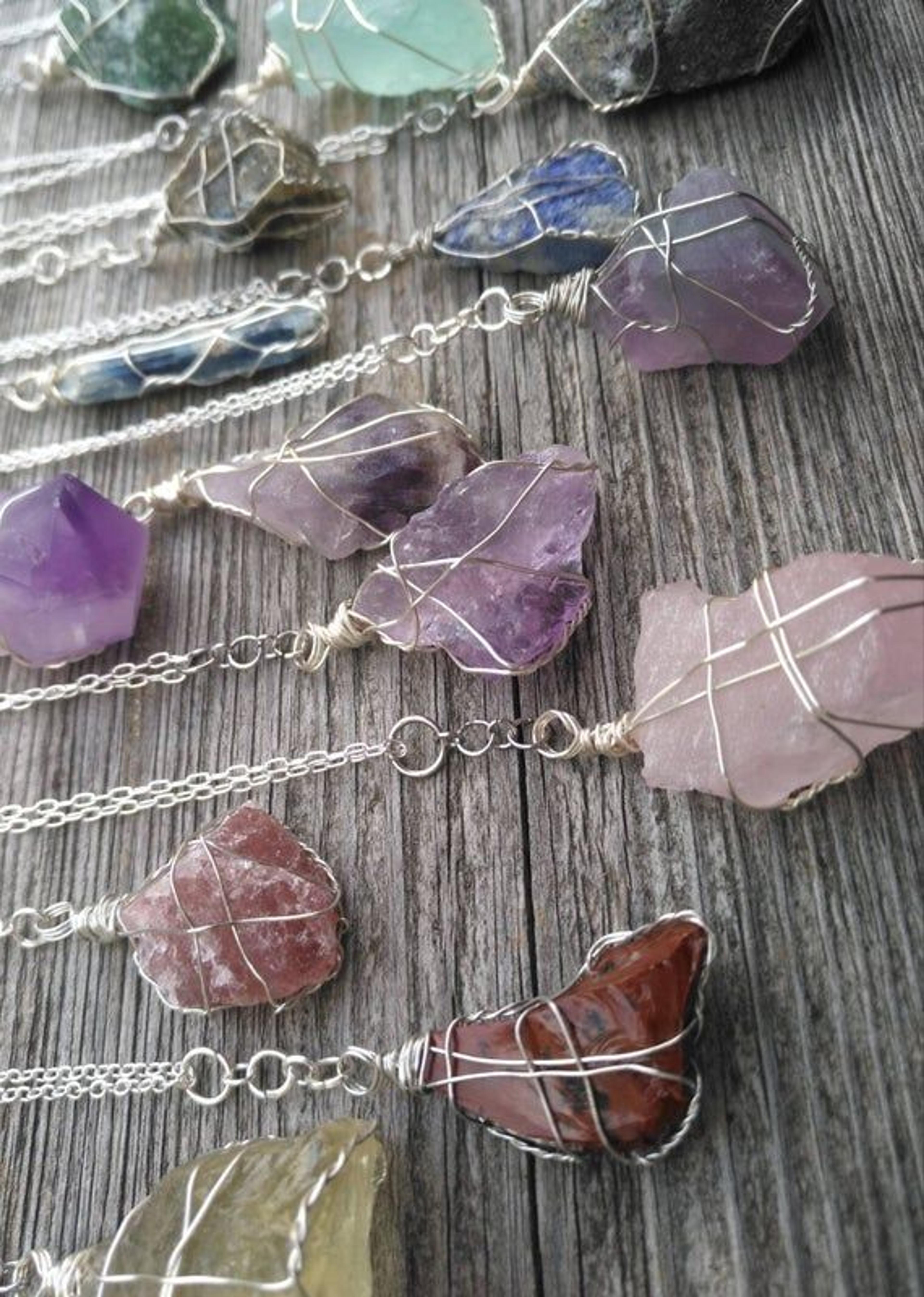 Mystery raw crystal necklace