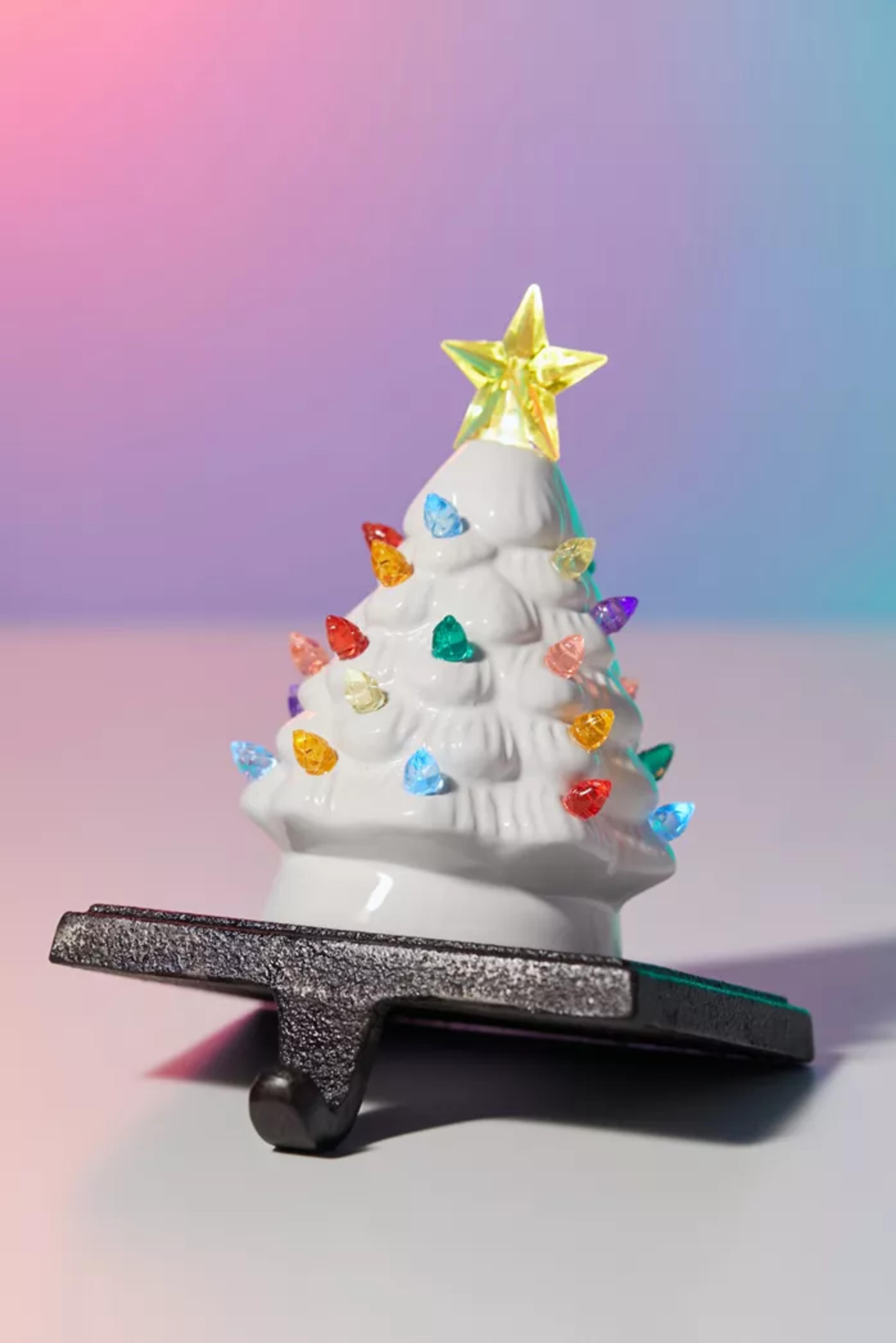 Light Up Christmas Tree Stocking Holder | Urban Outfitters