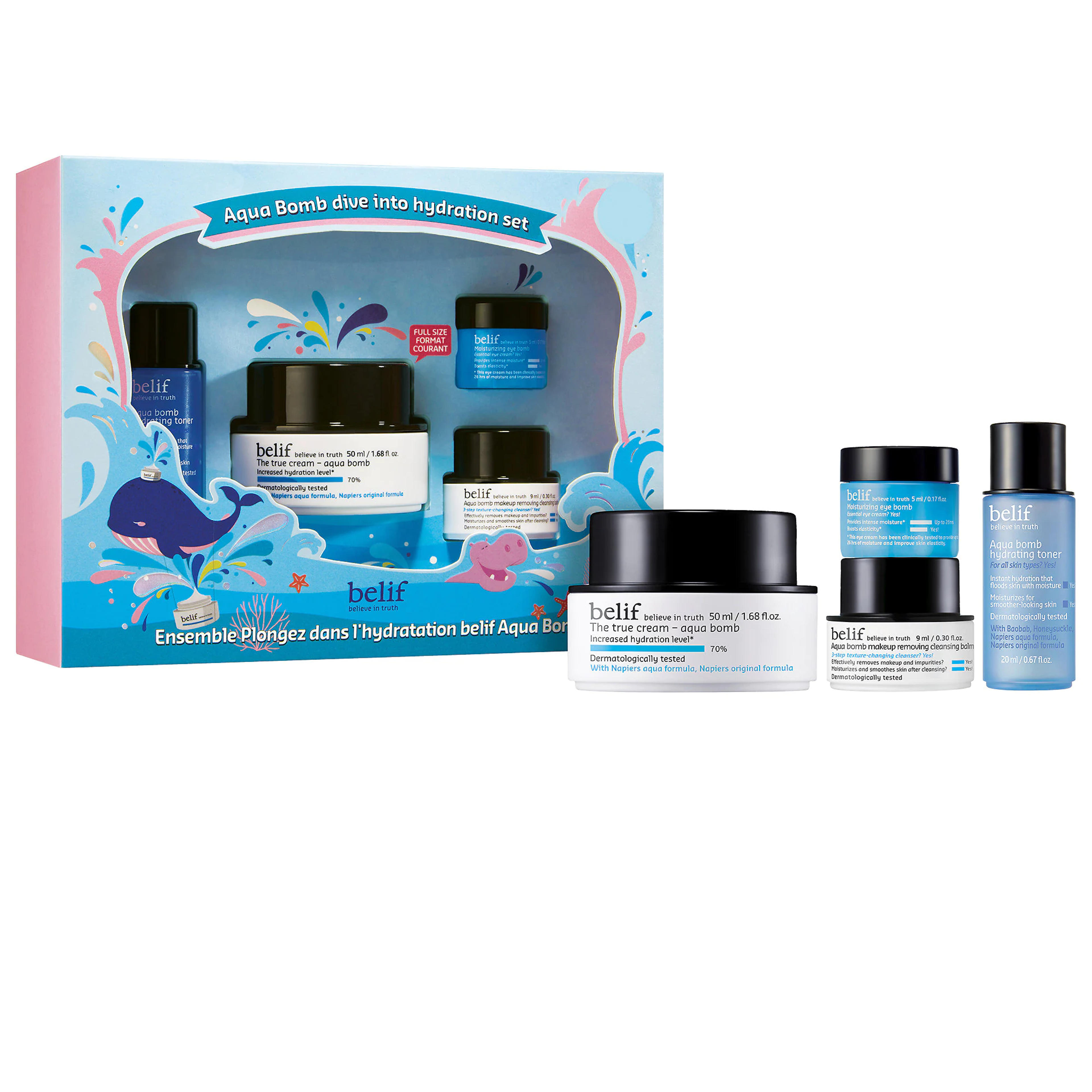 belif Dive Into Hydration Aqua Bomb Set