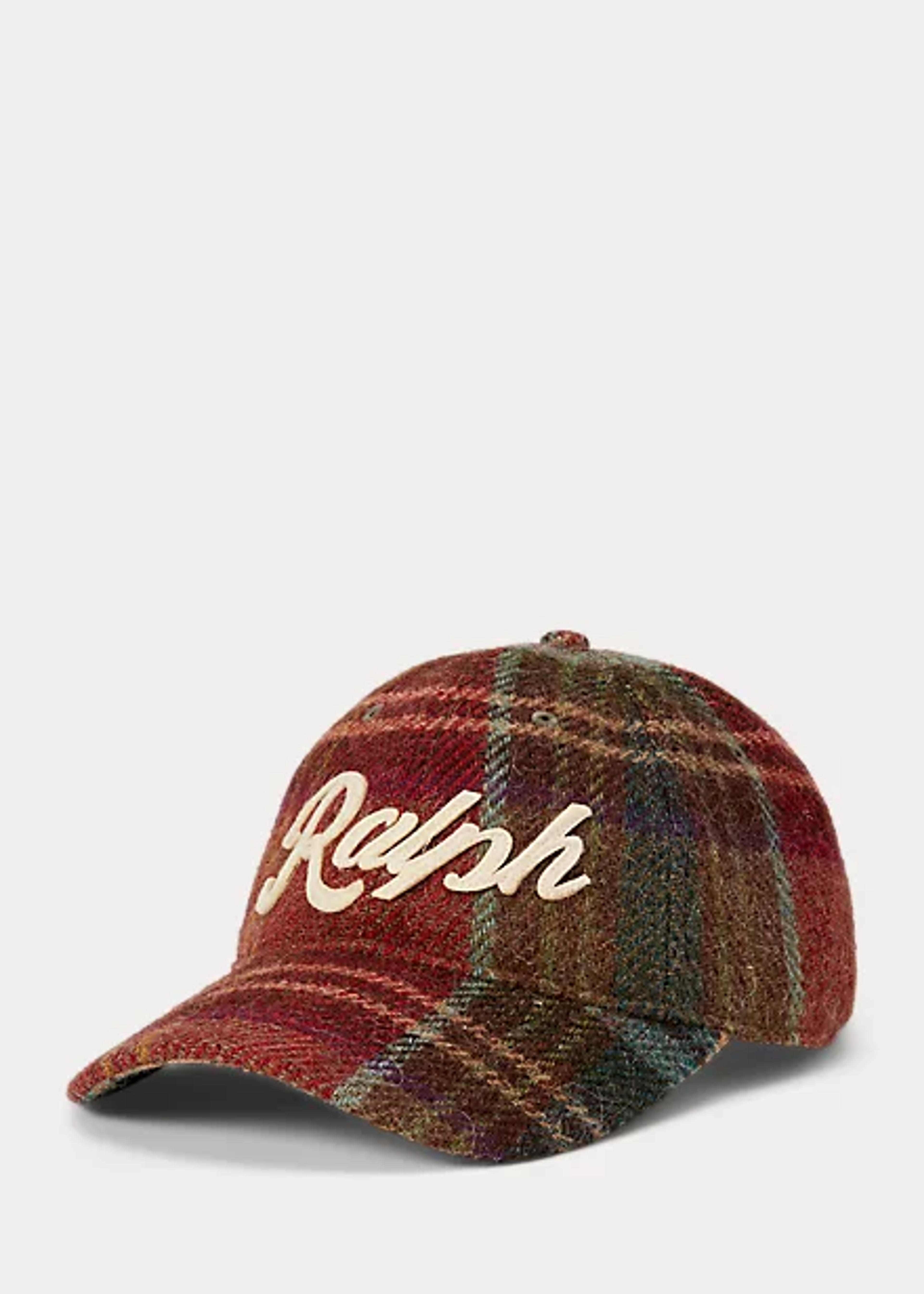 Plaid Wool Tweed Ball Cap