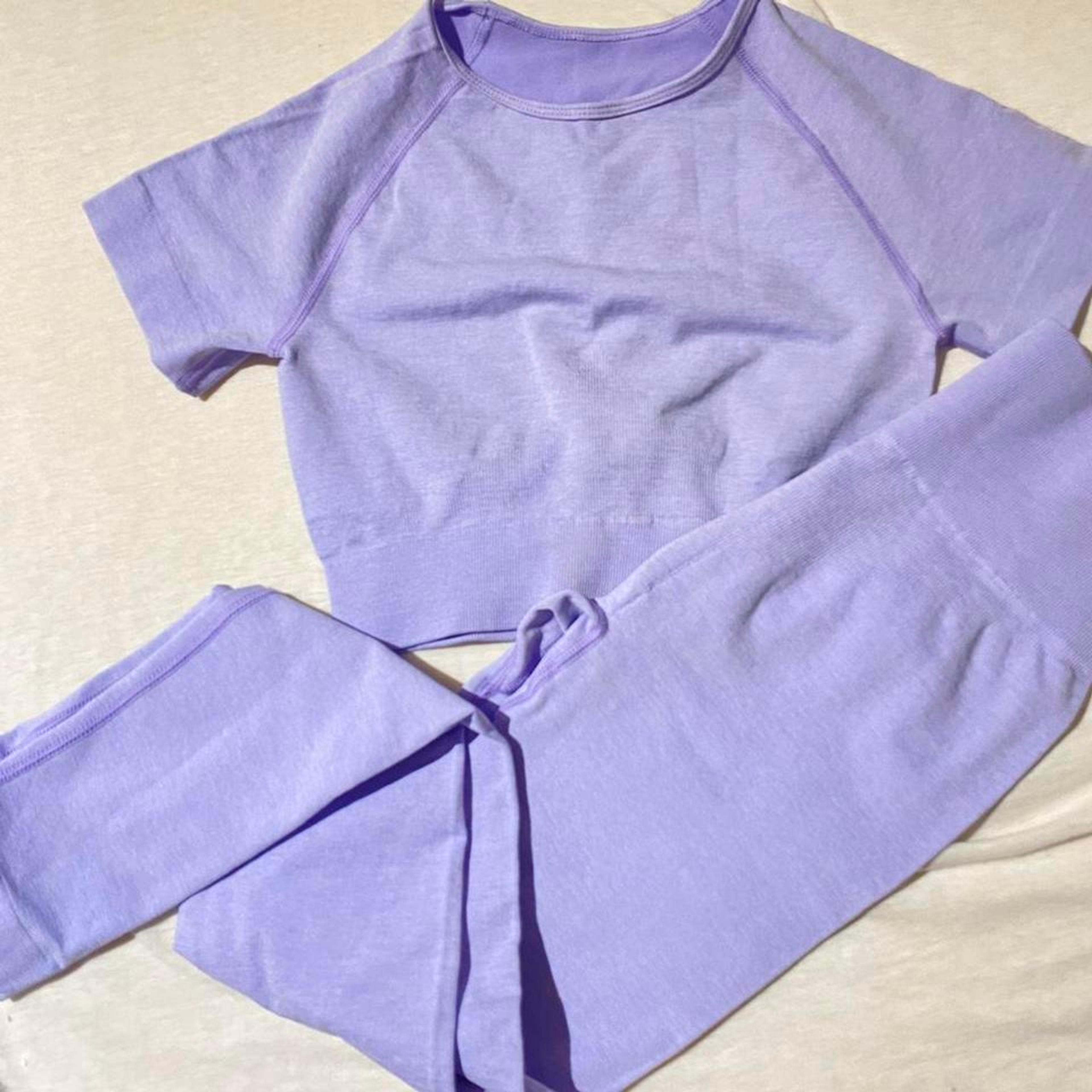 Fun light purple matching workout set Never won!... - Depop