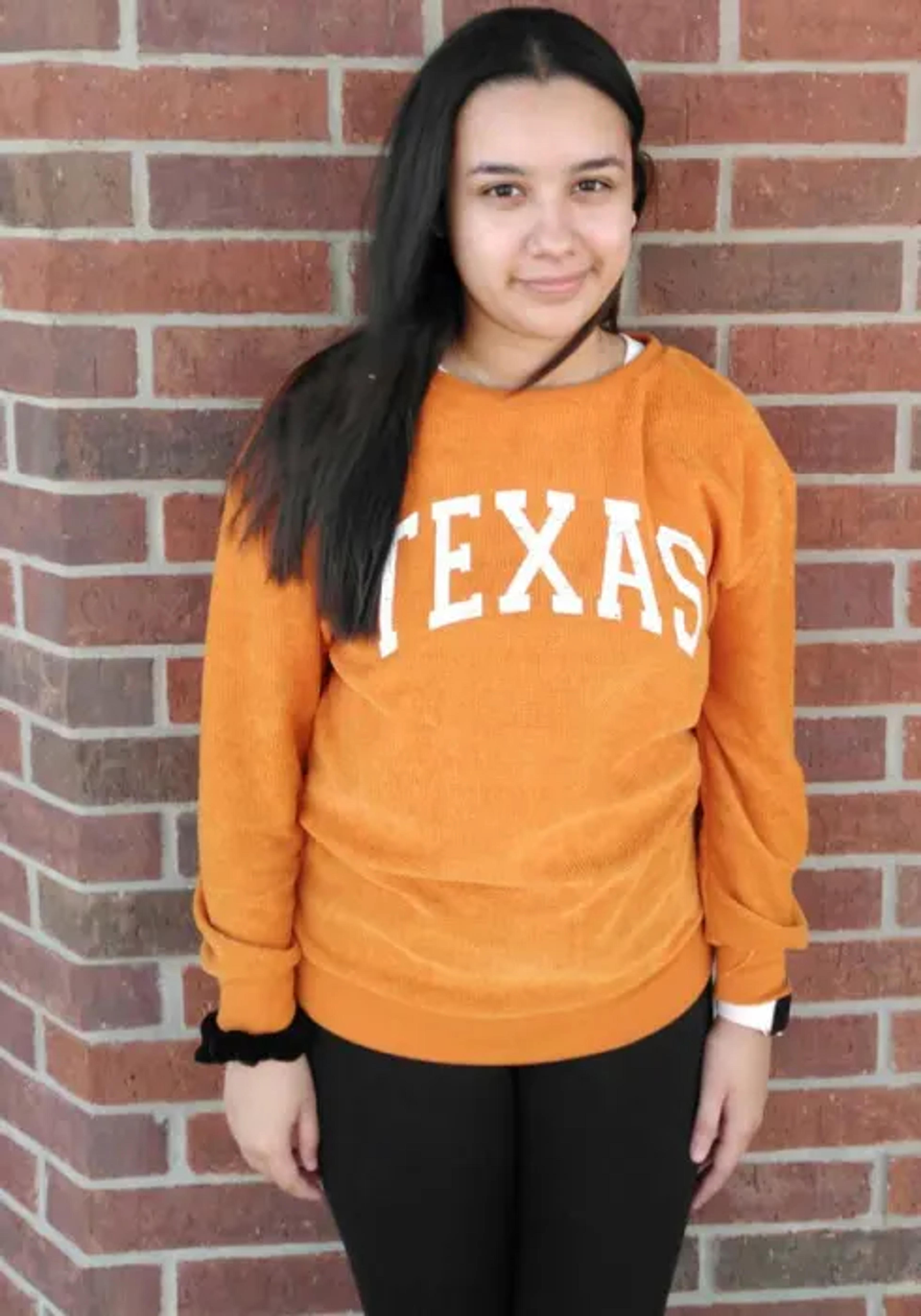 Texas Longhorns Gameday Couture Crew Sweatshirt Womens Burnt Orange Its a Date Long Sleeve