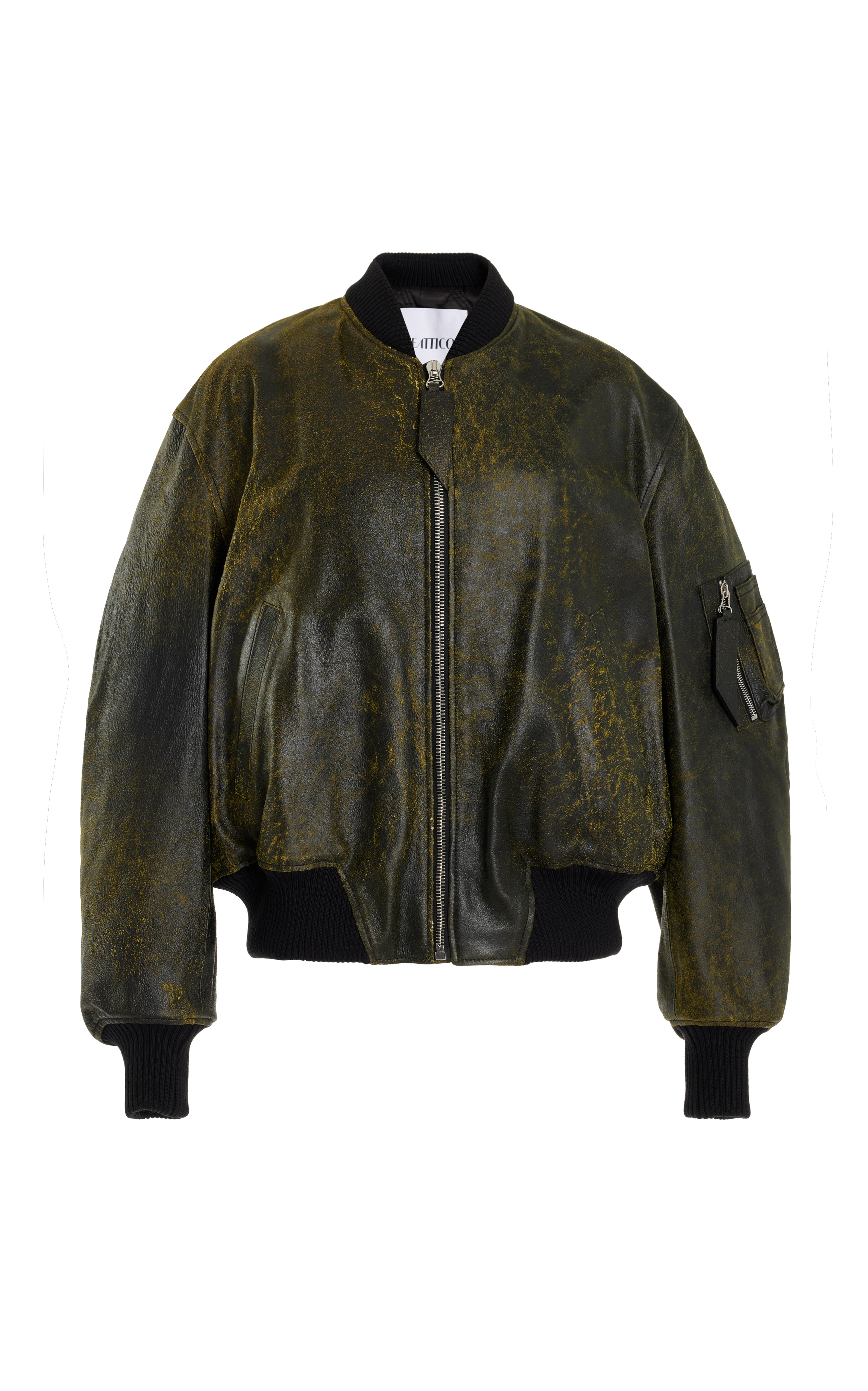 Anja Leather Bomber Jacket By The Attico | Moda Operandi
