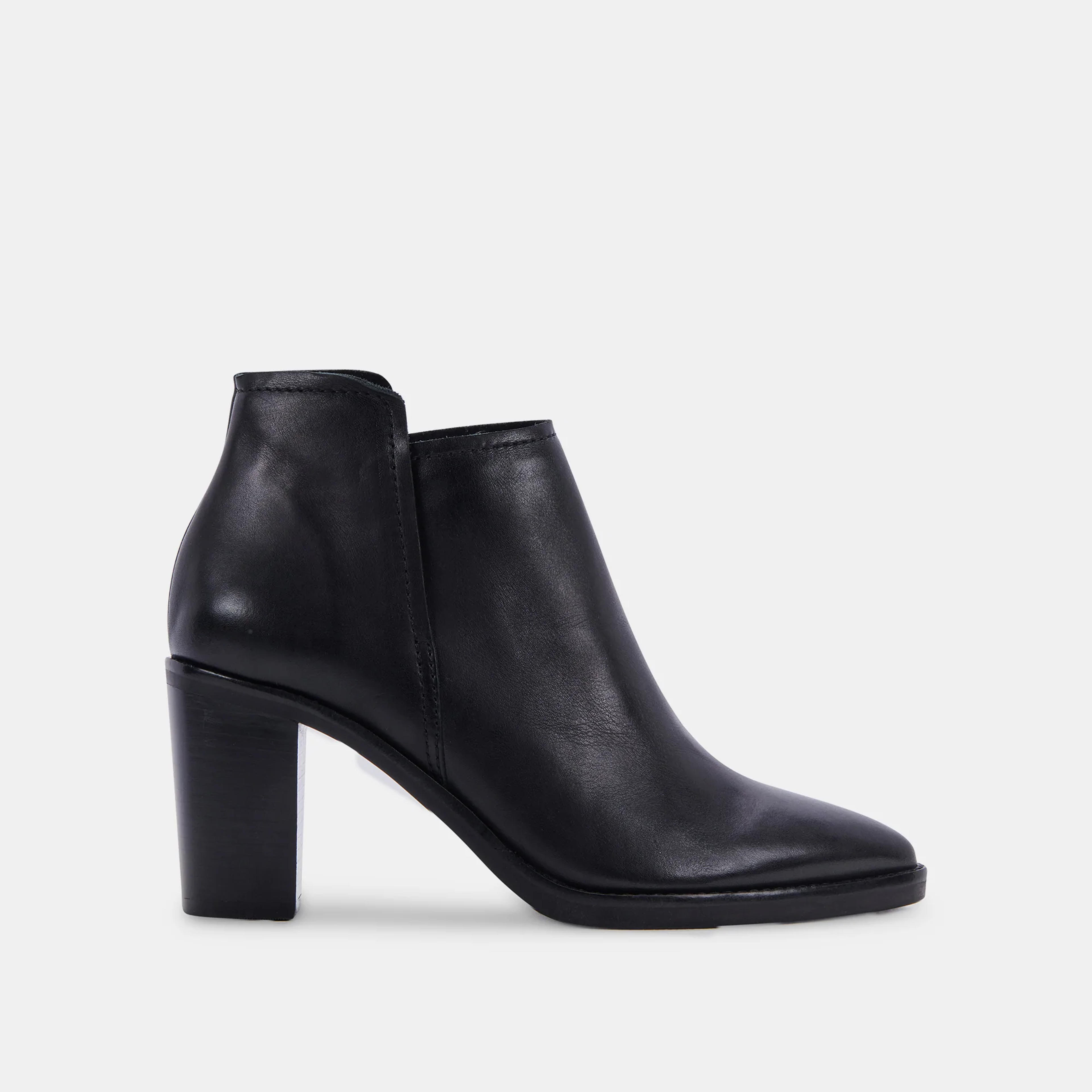 SPADE BOOTIES BLACK LEATHER – Dolce Vita