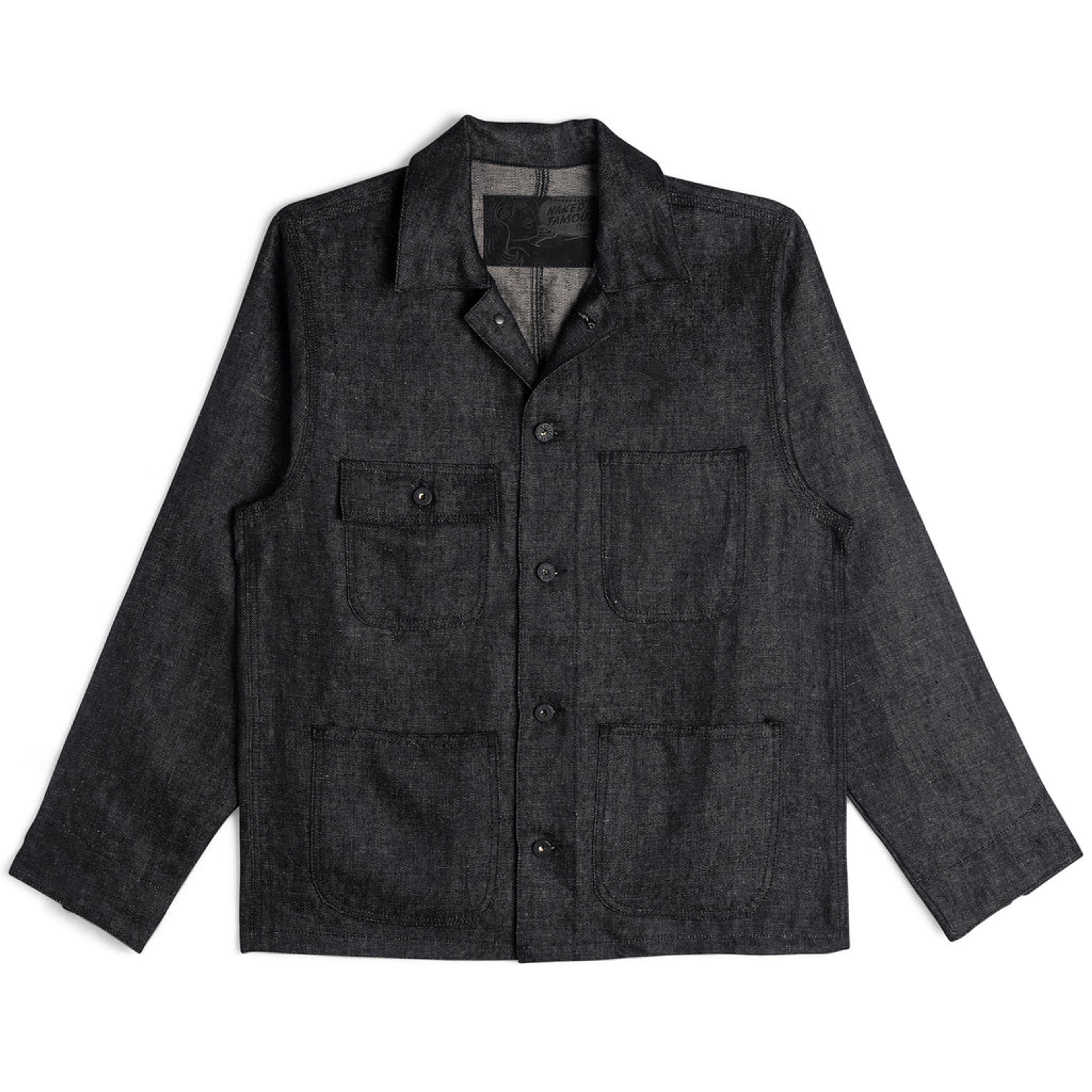 Chore Coat - Raw Linen Denim – Black | Naked & Famous Denim – Tate + Yoko