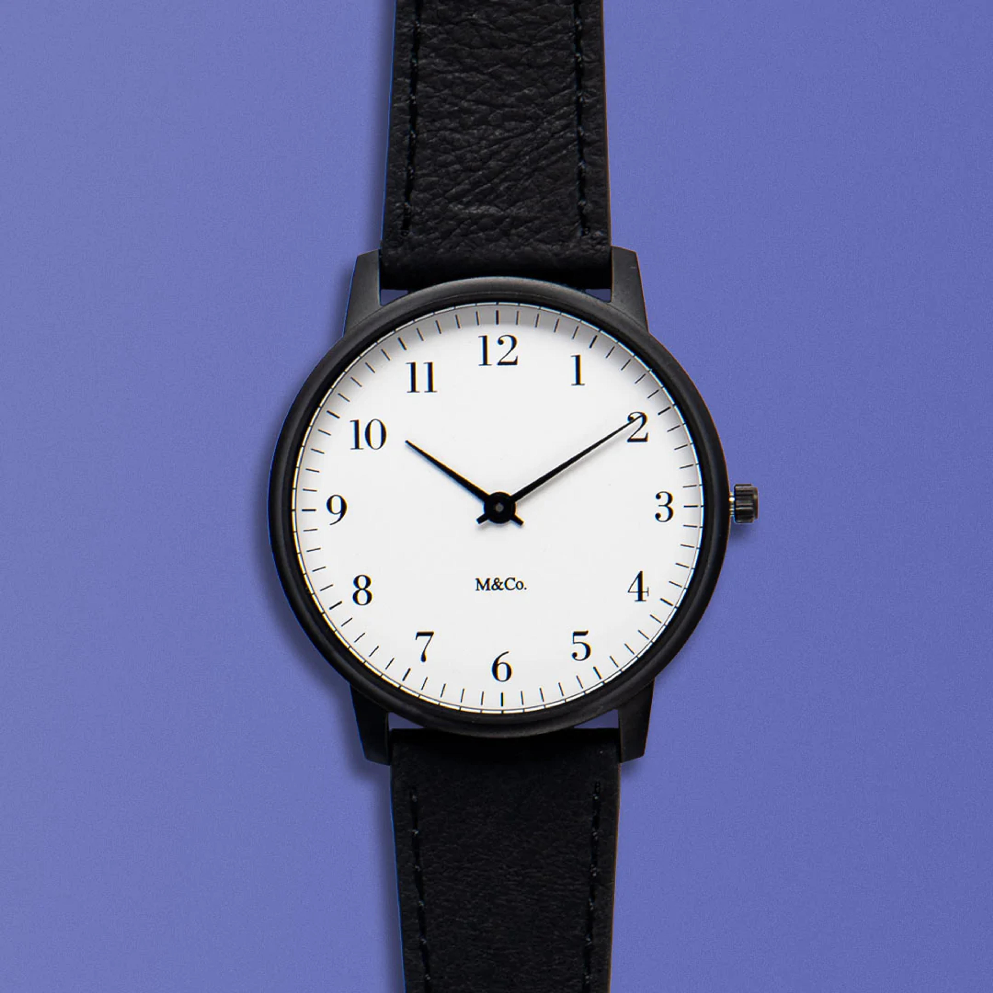 M&Co Bodoni Black with Black Band 40mm