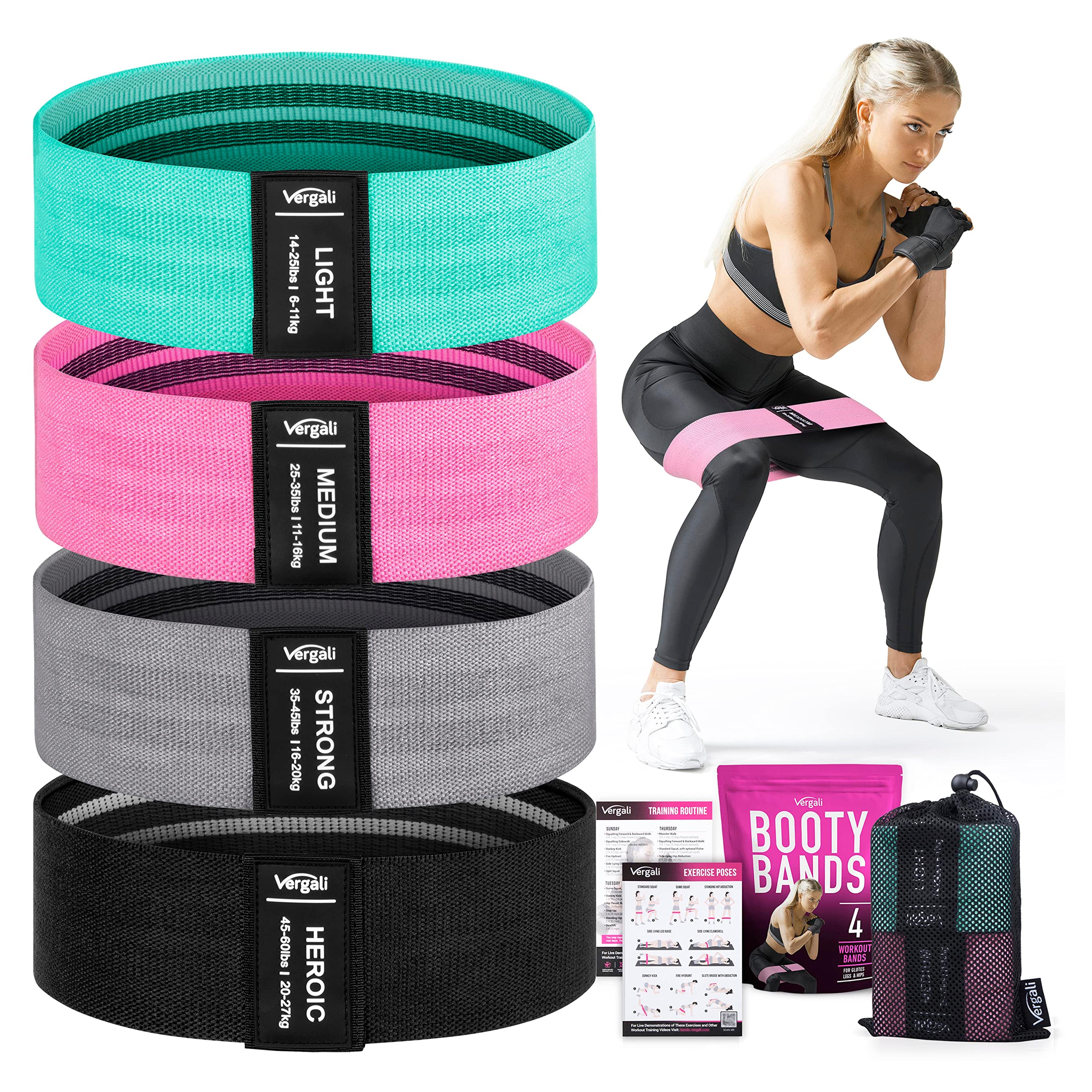 Amazon.com: Resistance Bands for Working Out with Exercise Guide. Fabric Booty Bands for Women Men. Workout Bands Leg Bands for Working Out. Hip Resistance Loops for Squat Butt Glute Set Fitness Home Elastic Band : Sports & Outdoors