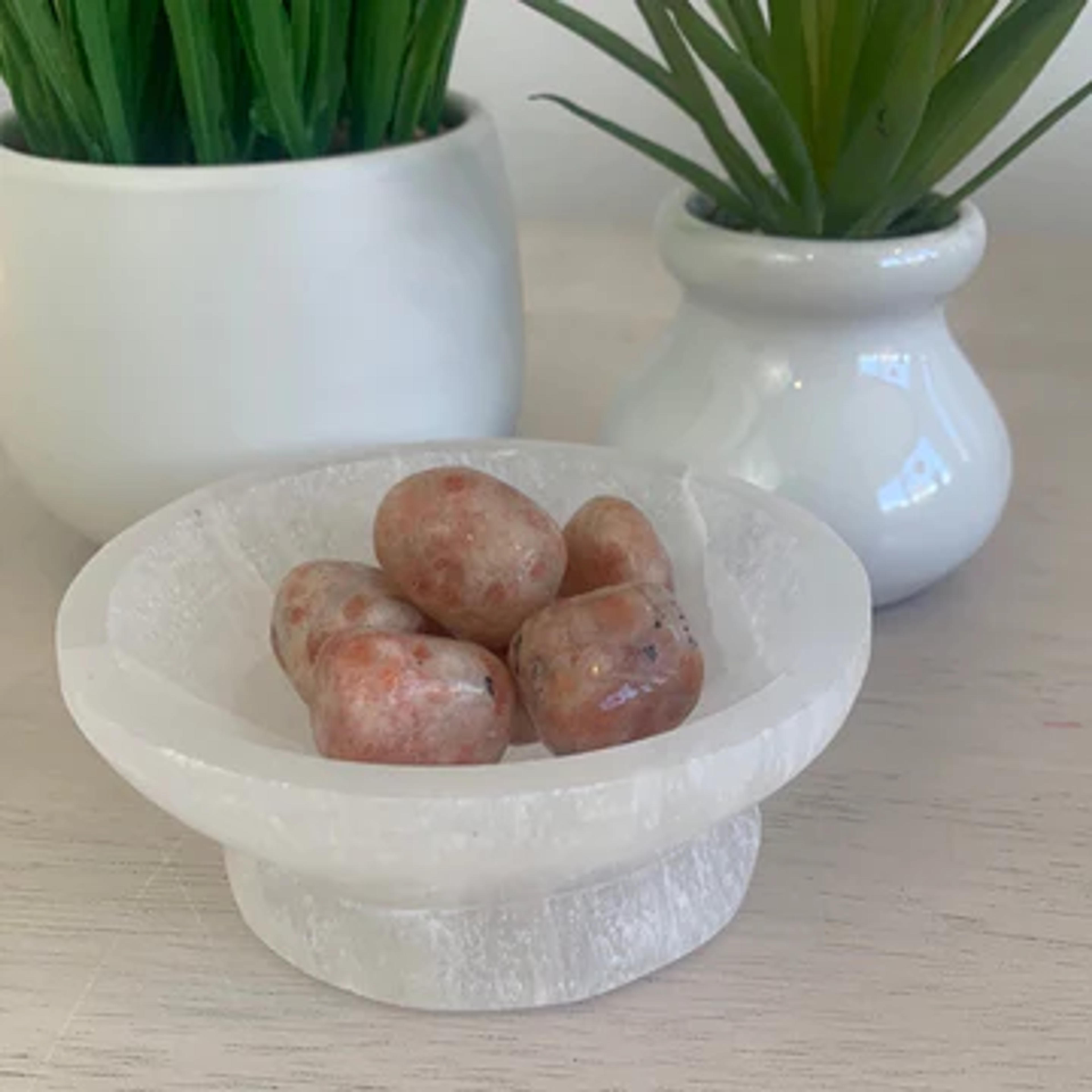 Selenite Pedestal Bowl - Crystal Charging Dish