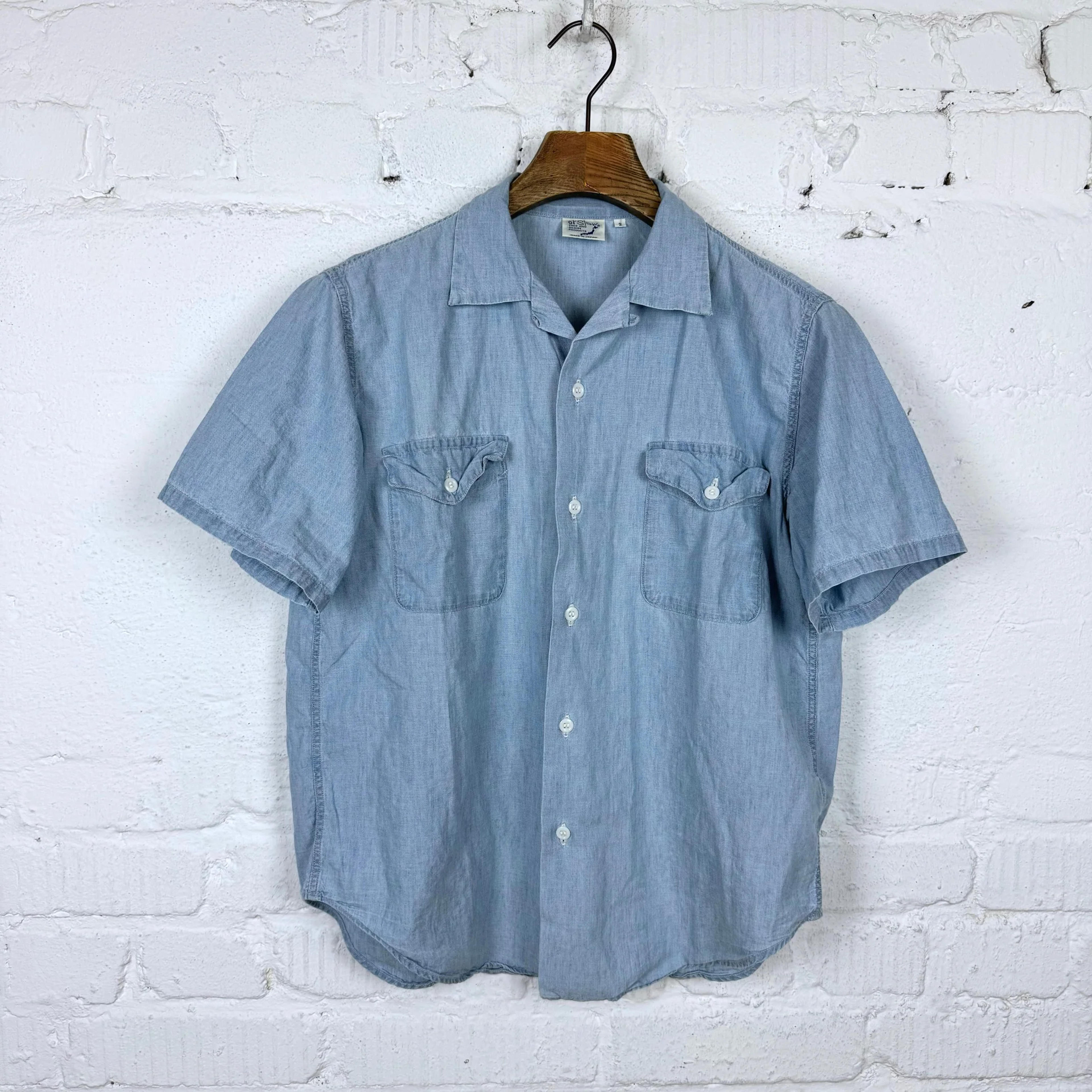 orslow | short sleeve work shirt chambray bleach