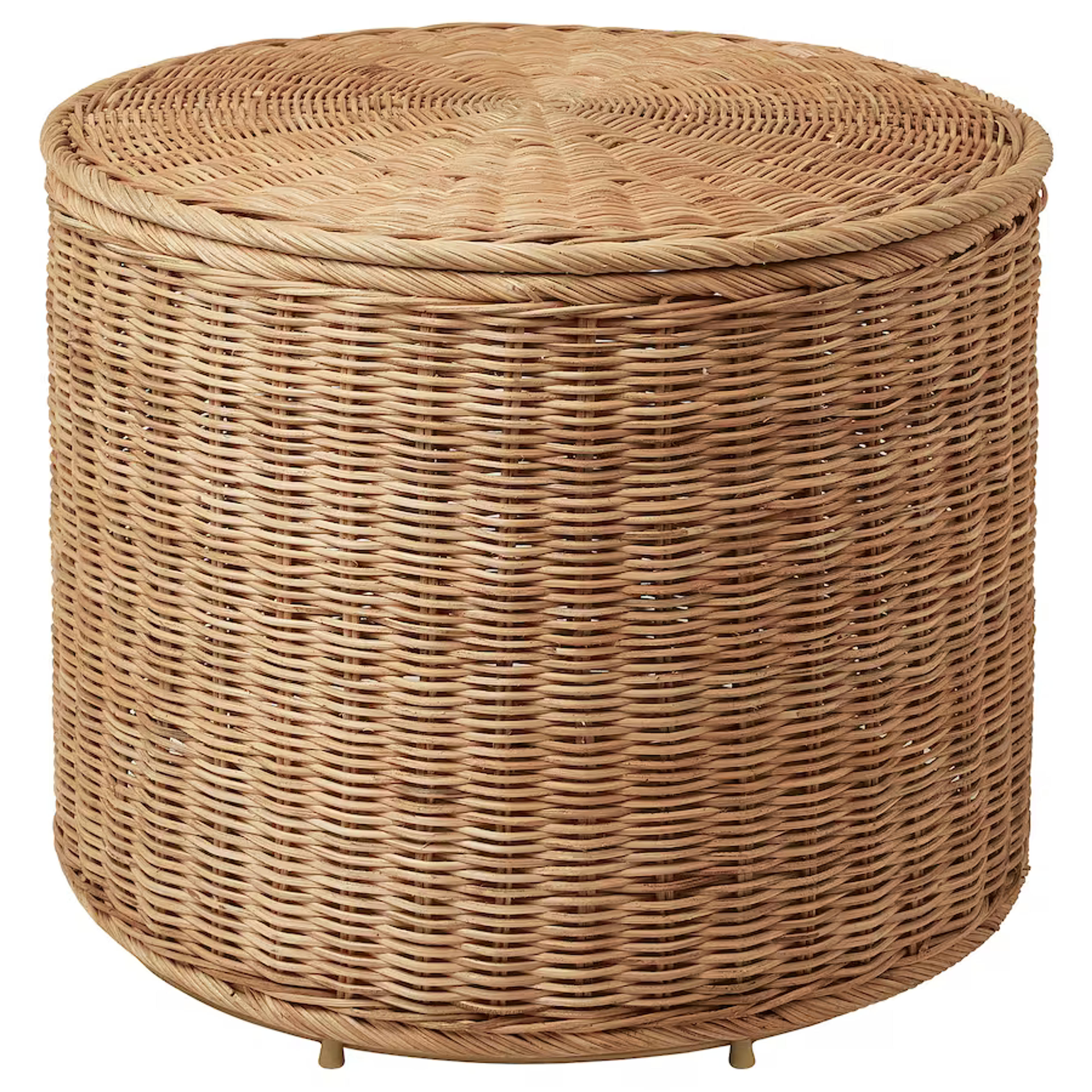 TOLKNING Ottoman with storage, handmade rattan - IKEA