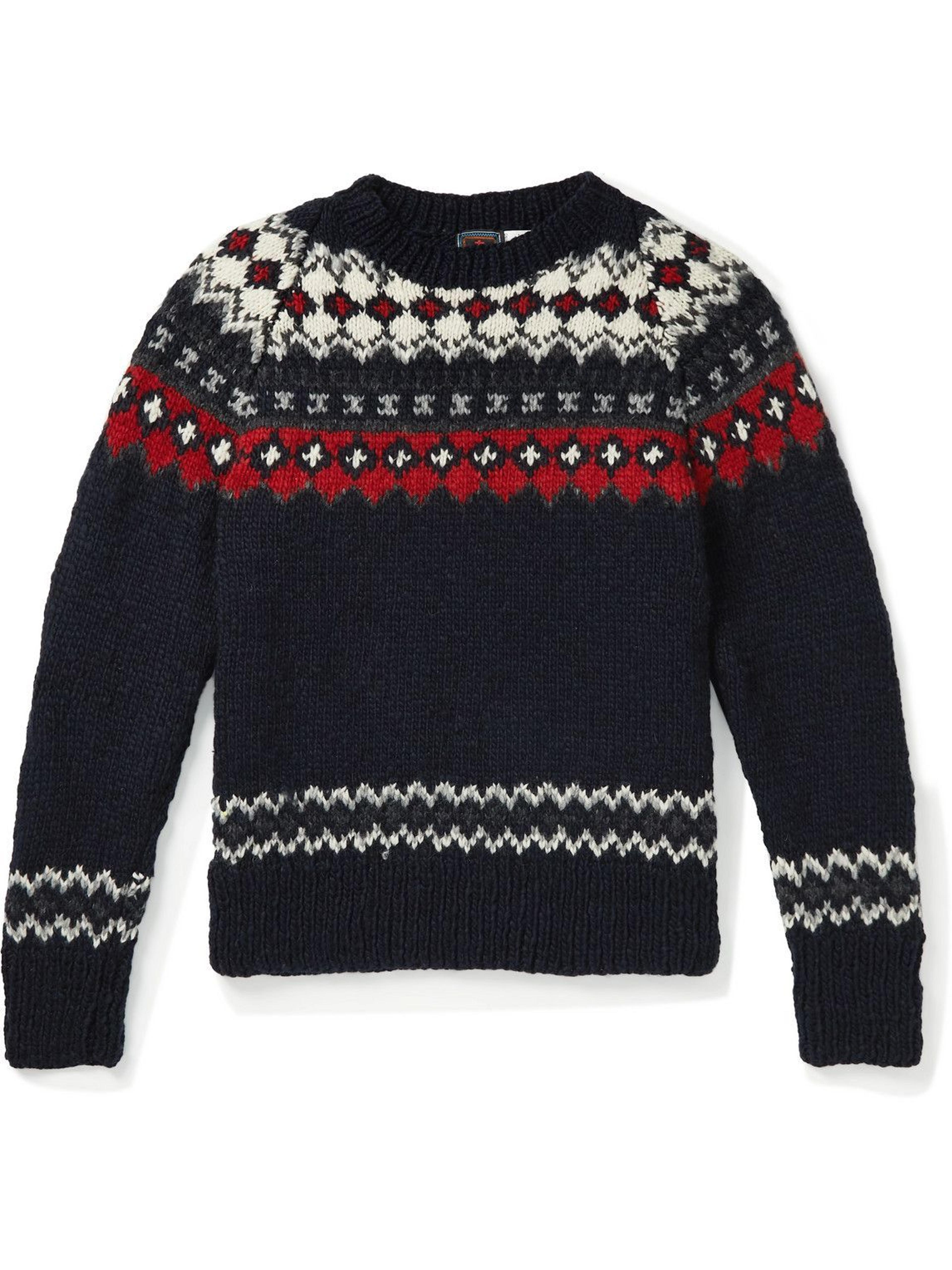 Chamula - Fair Isle Merino Wool Sweater - Blue Chamula