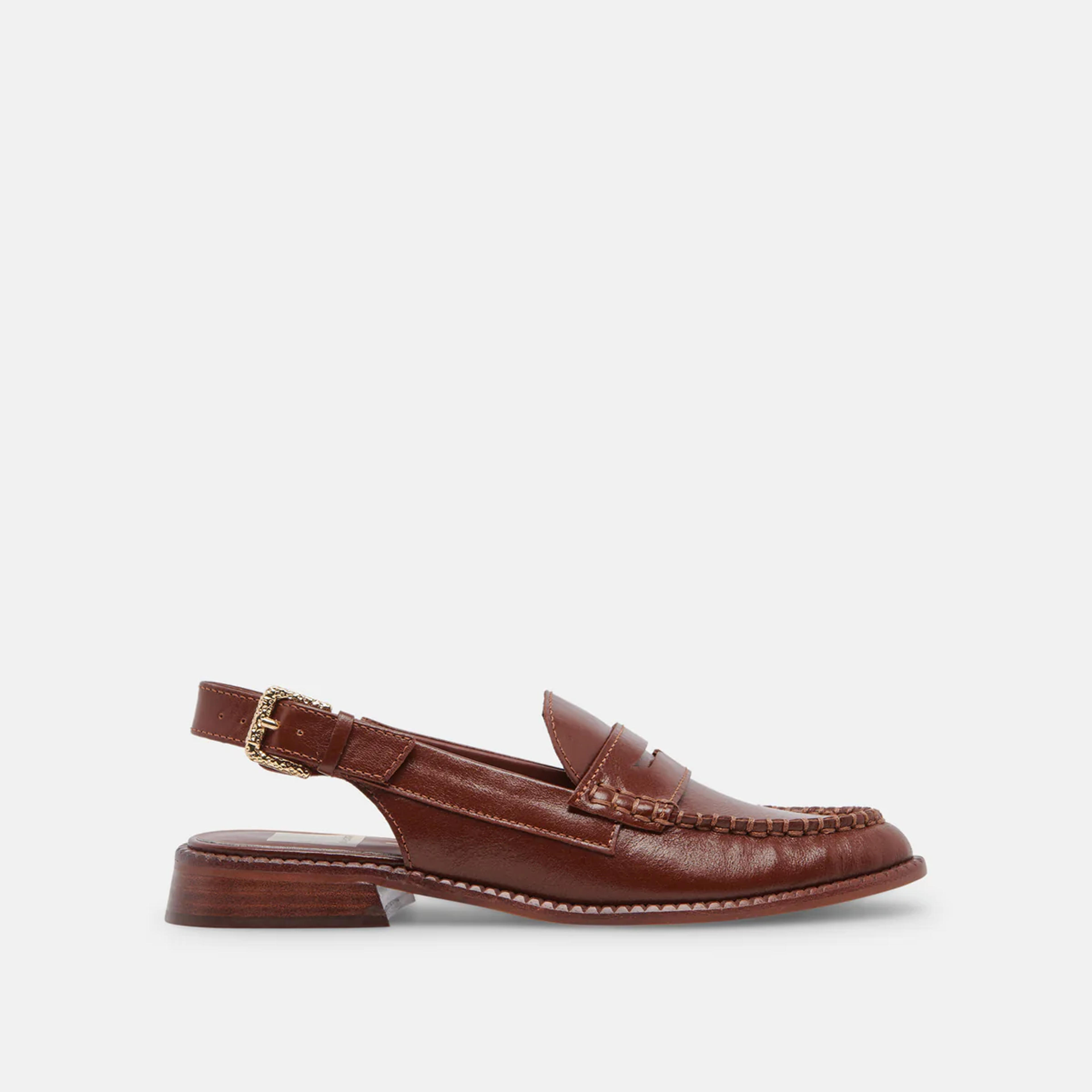 HARDI LOAFERS BROWN CRINKLE PATENT – Dolce Vita