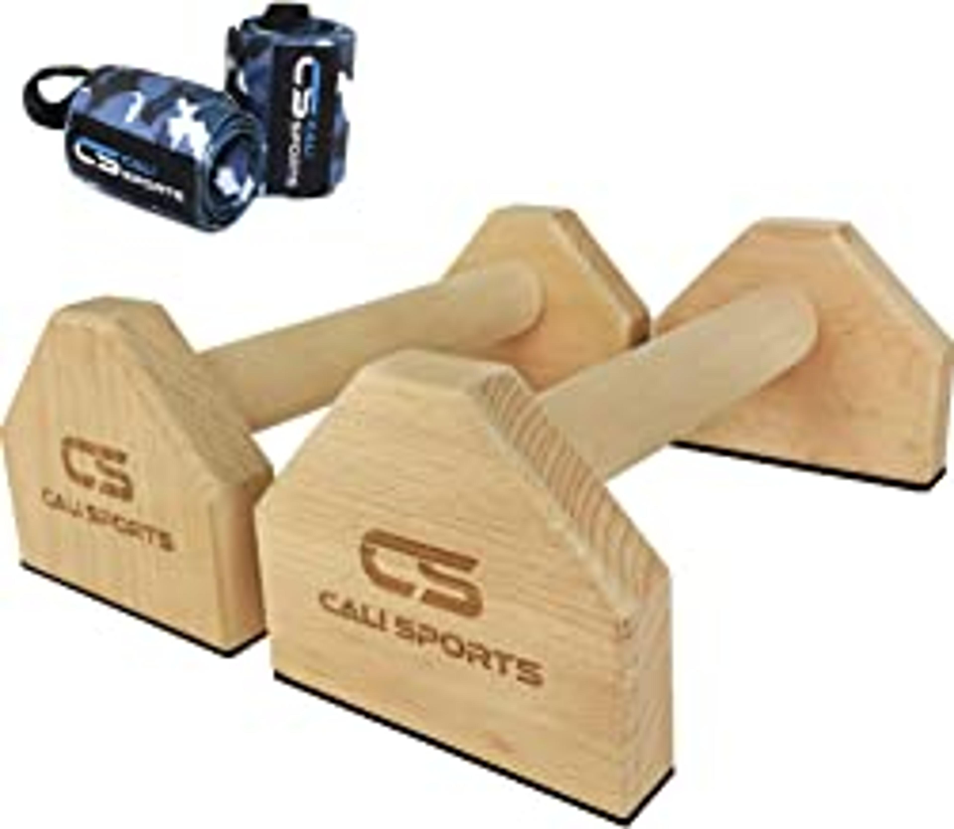 CALI SPORTS Calisthenics Wood Parallettes | Sturdy Gymnastics Low Push Up Bars That Will Not Slip or Wobble : Amazon.co.uk: Sports & Outdoors