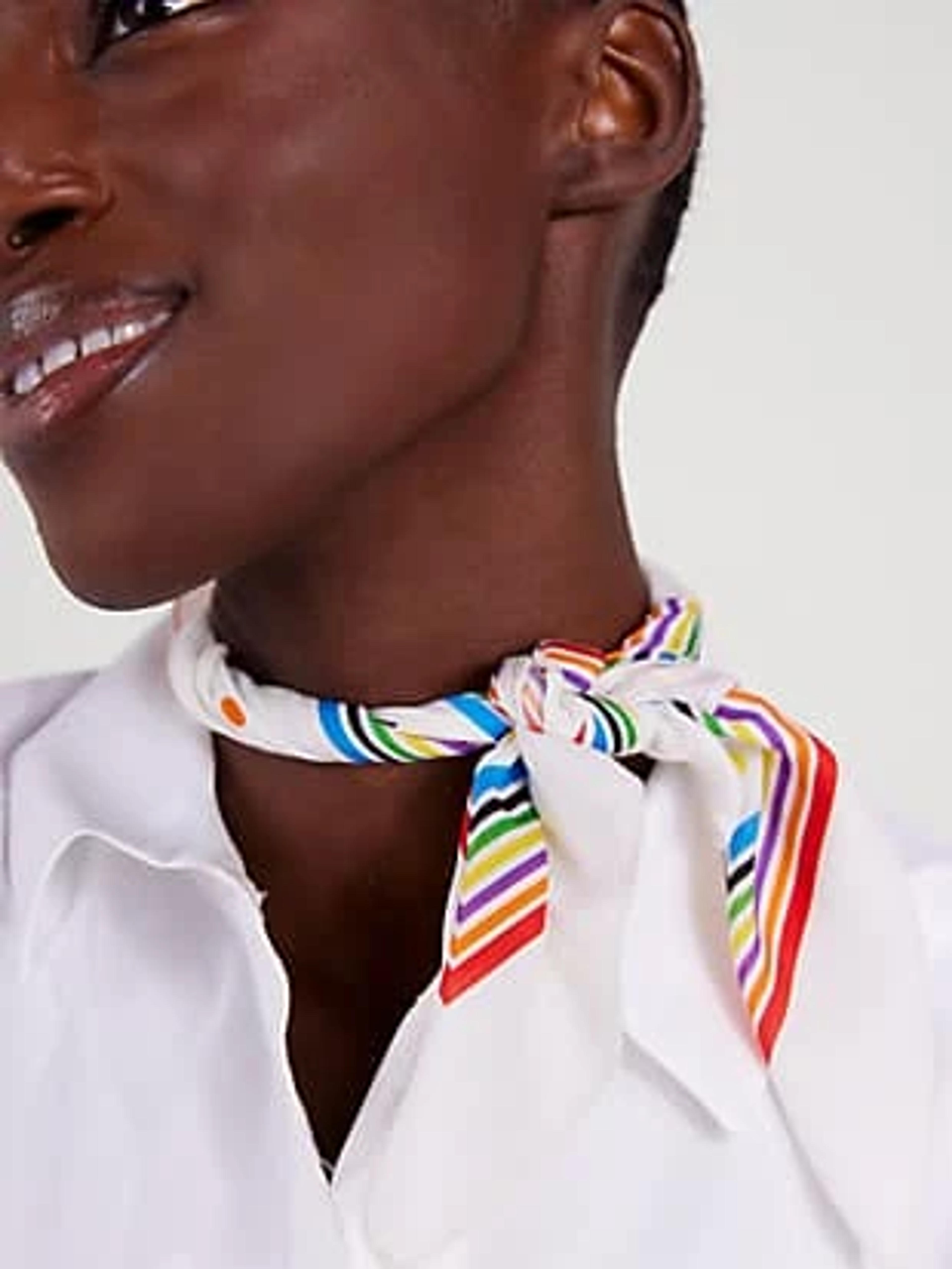 Rainbow Dot Cotton Silk Bandana | Kate Spade New York