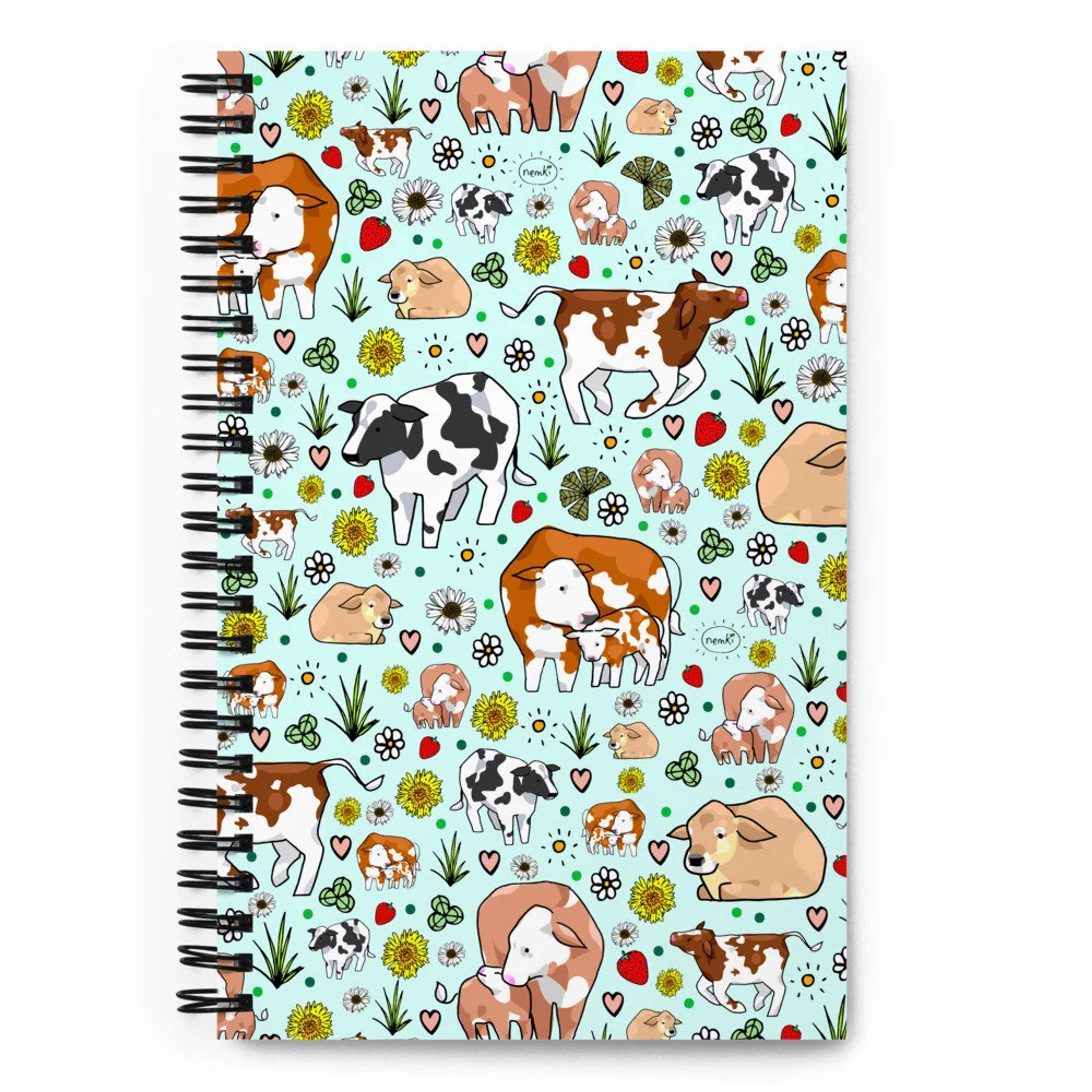 Cute Cow Spiral Notebook Dotted Paper - Etsy