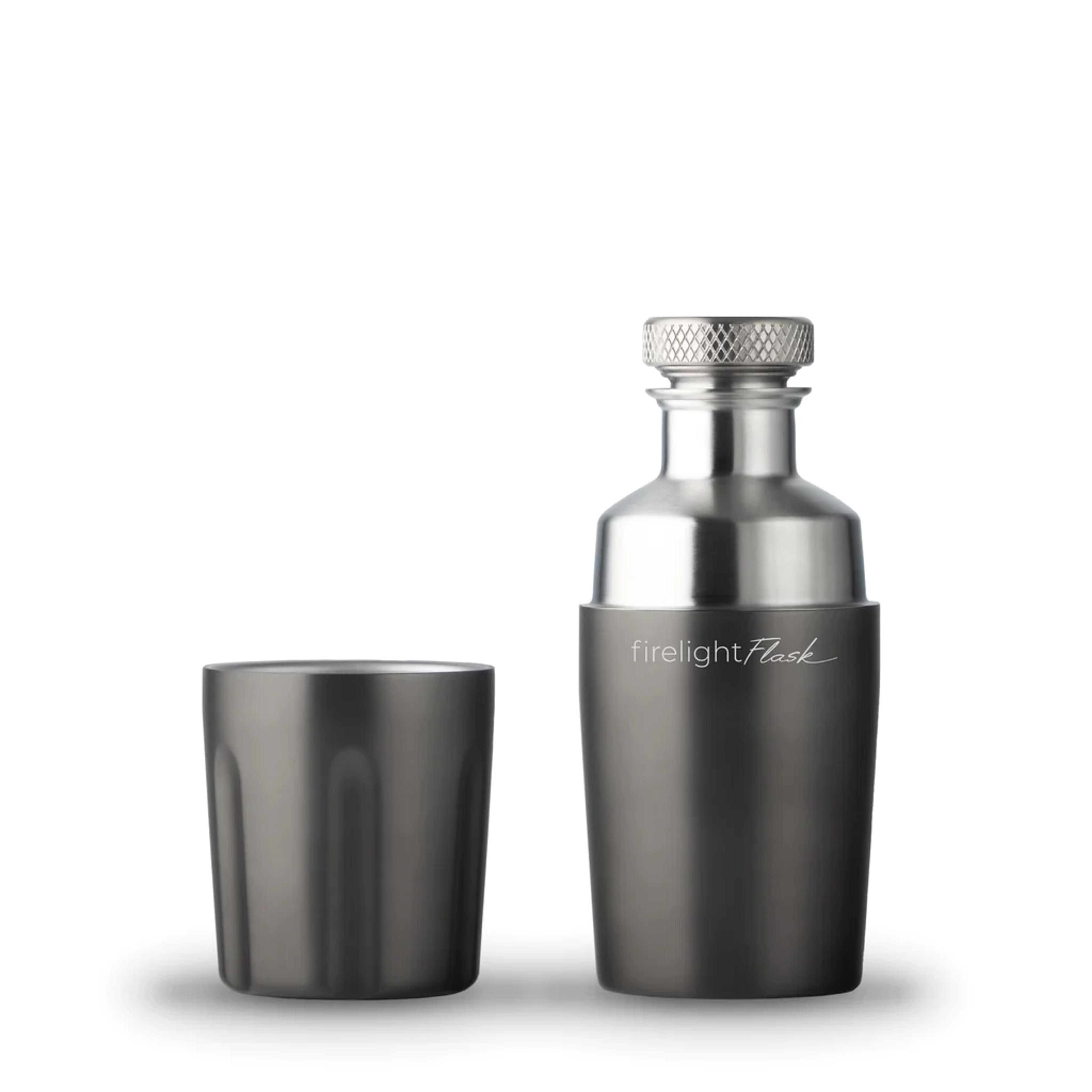 Firelight Flask® 375ml - Stainless Steel Flask w/ Tumbler | High Camp - High Camp Flasks