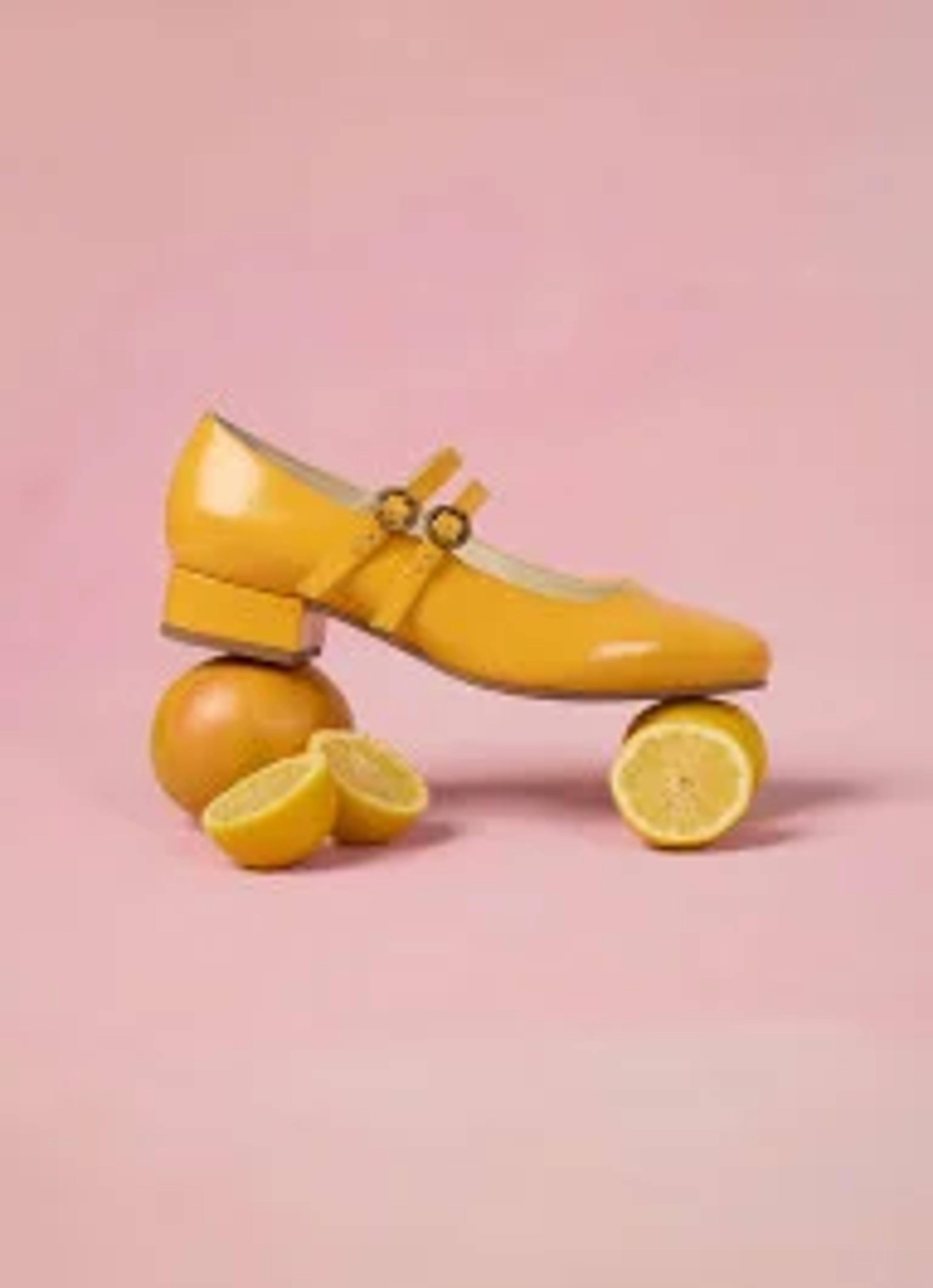 Paris Patent Leather Mary Jane Shoes - Mustard