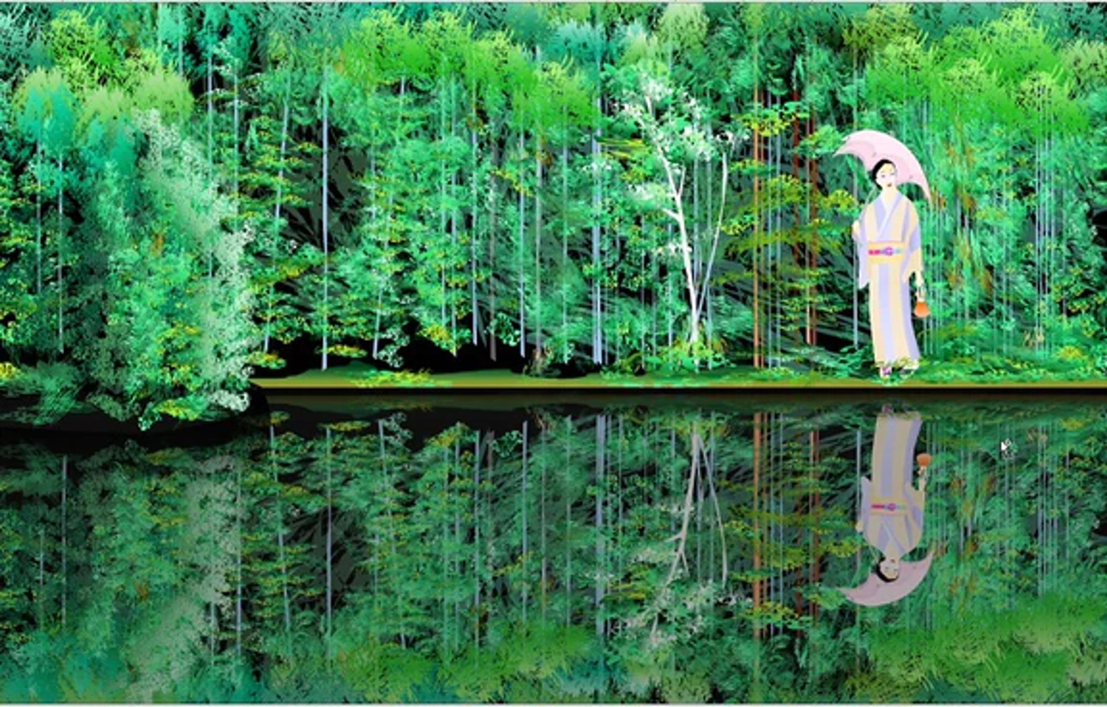 Lady With Sun Umbrella at Mishaka Pond Painted in Excel [Limited Editi – spoon & tamago