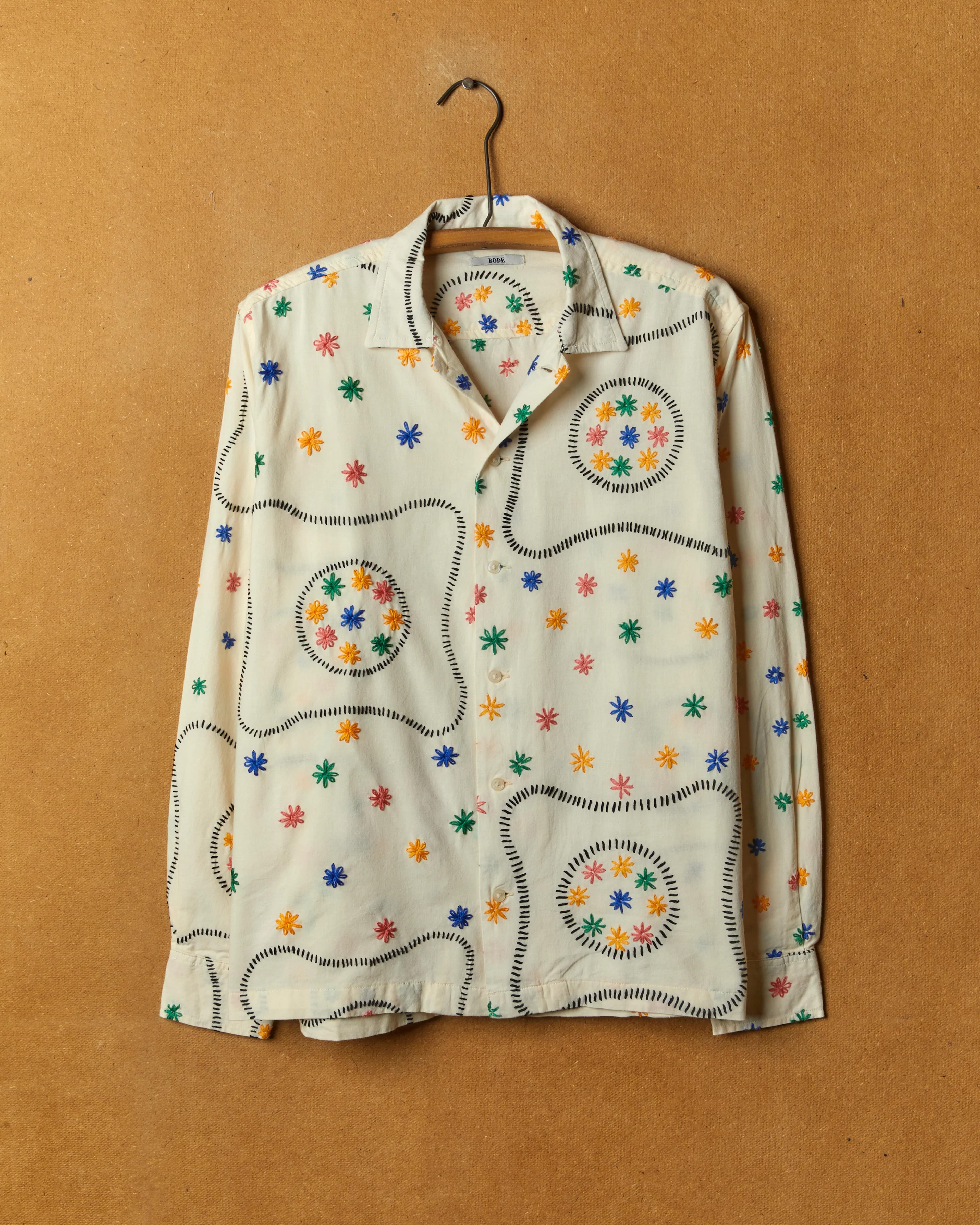 Hand-Stitched Fleurette Long Sleeve Shirt - L/XL