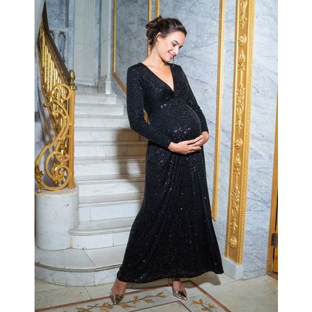 Skylar Maternity Gown in Black - Maternity Wedding Dresses, Evening Wear  and Party Clothes by Tiffany Rose US