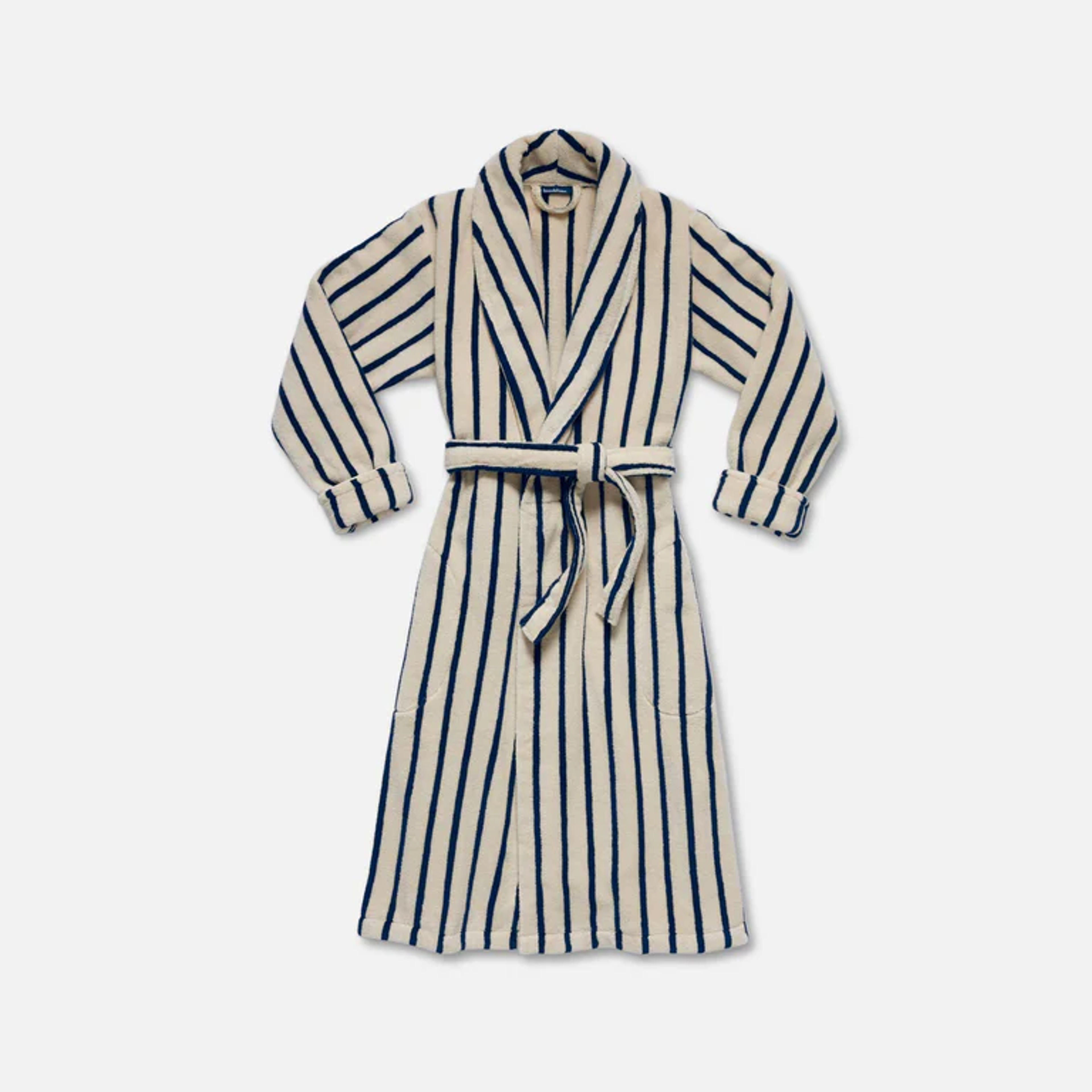 Brooklinen Robe in Midnight Stripe size Large