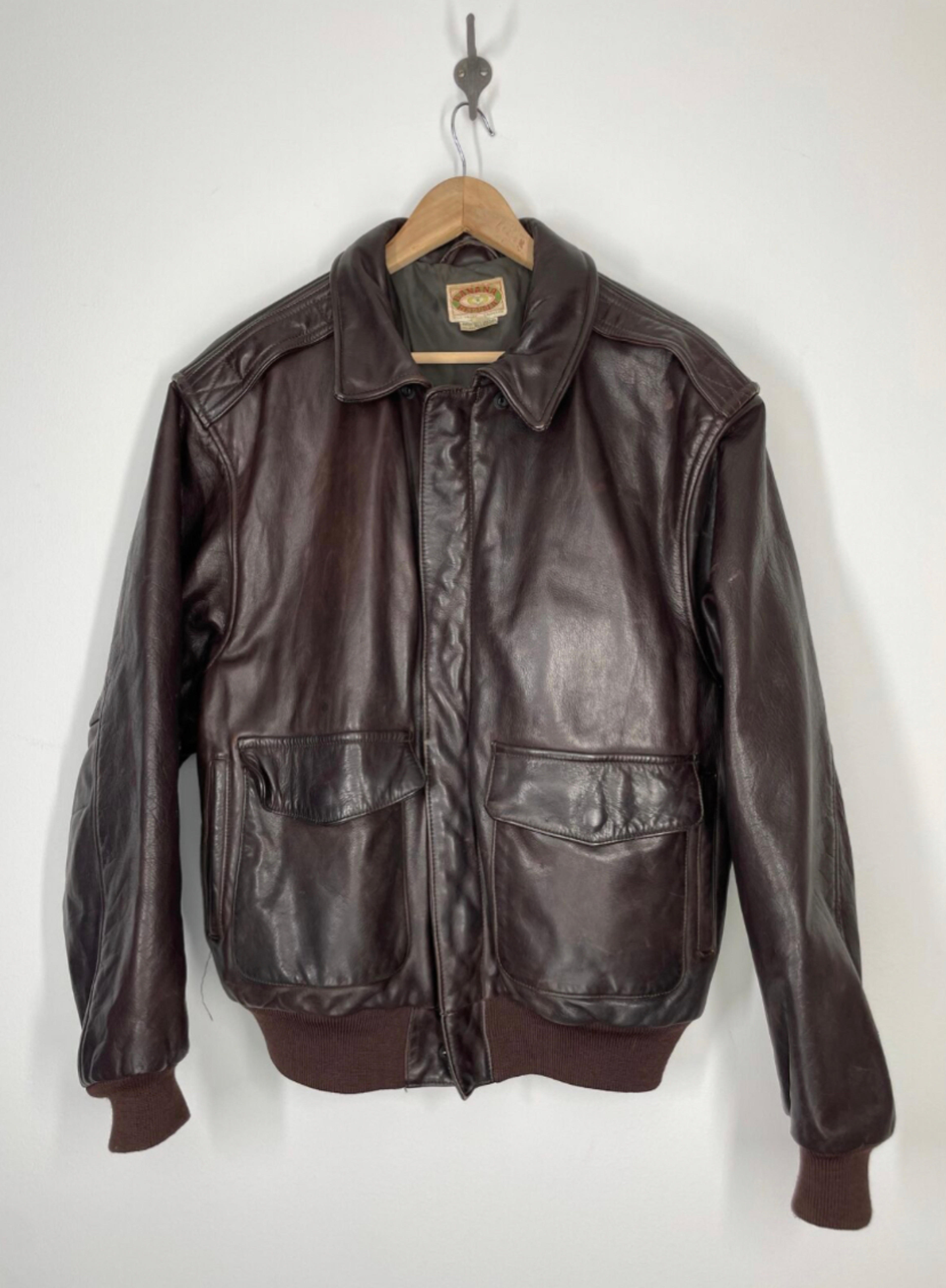 Leather Bomber Jacket - Banana Republic - 42 Large