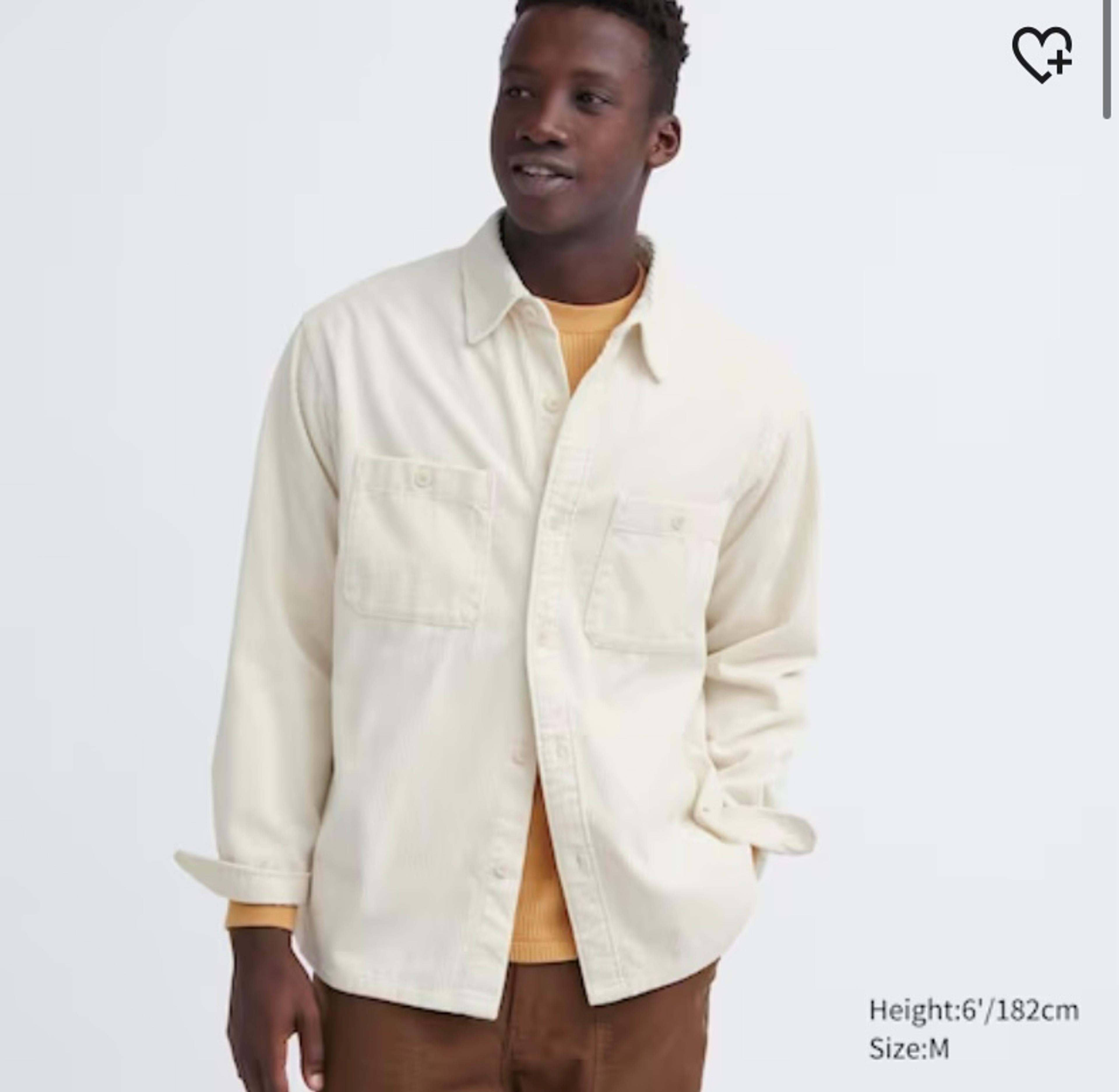 MEN'S CORDUROY WORK LONG SLEEVE SHIRT | UNIQLO CA