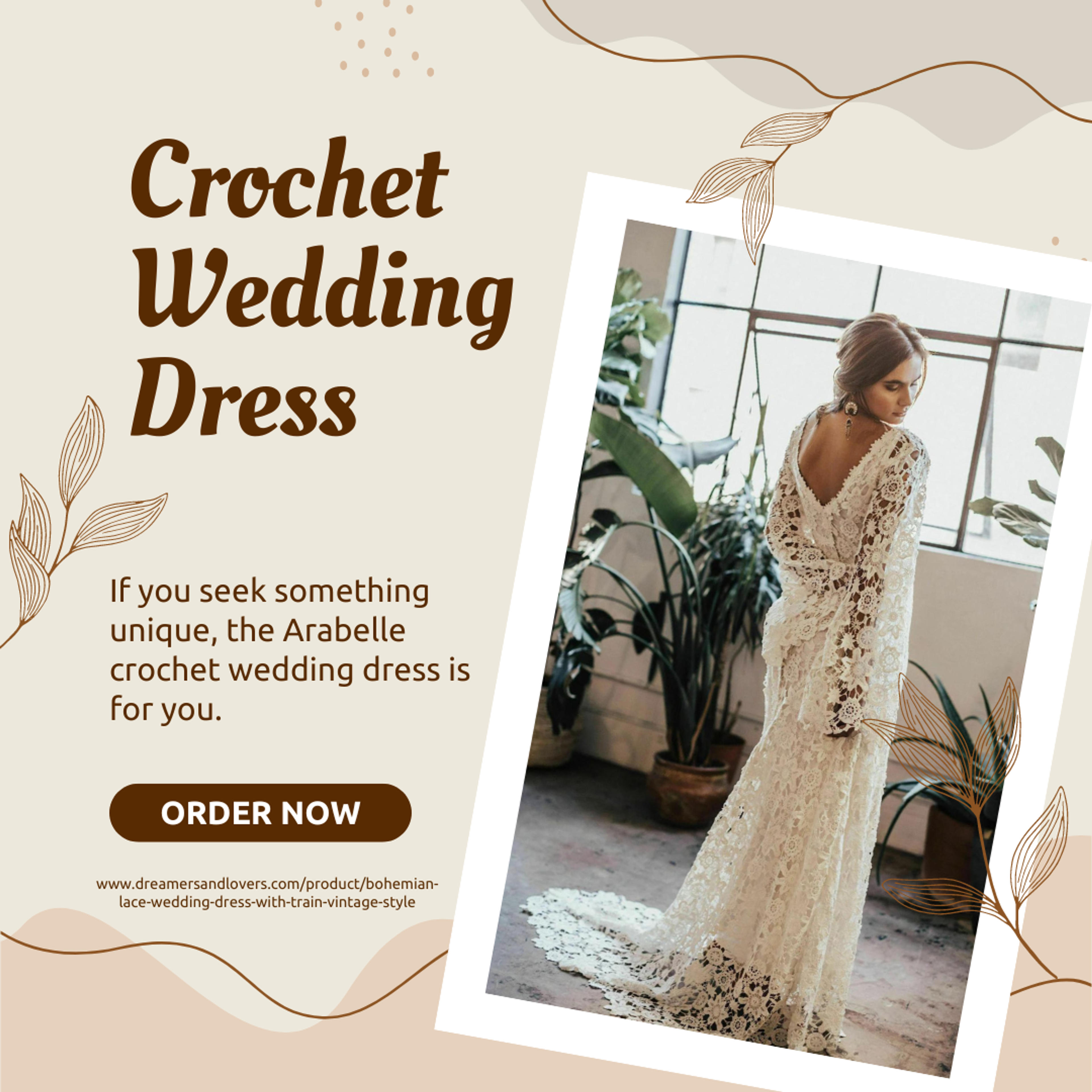 Arabelle Boho Crochet Wedding Dress | Dreamers and Lovers
