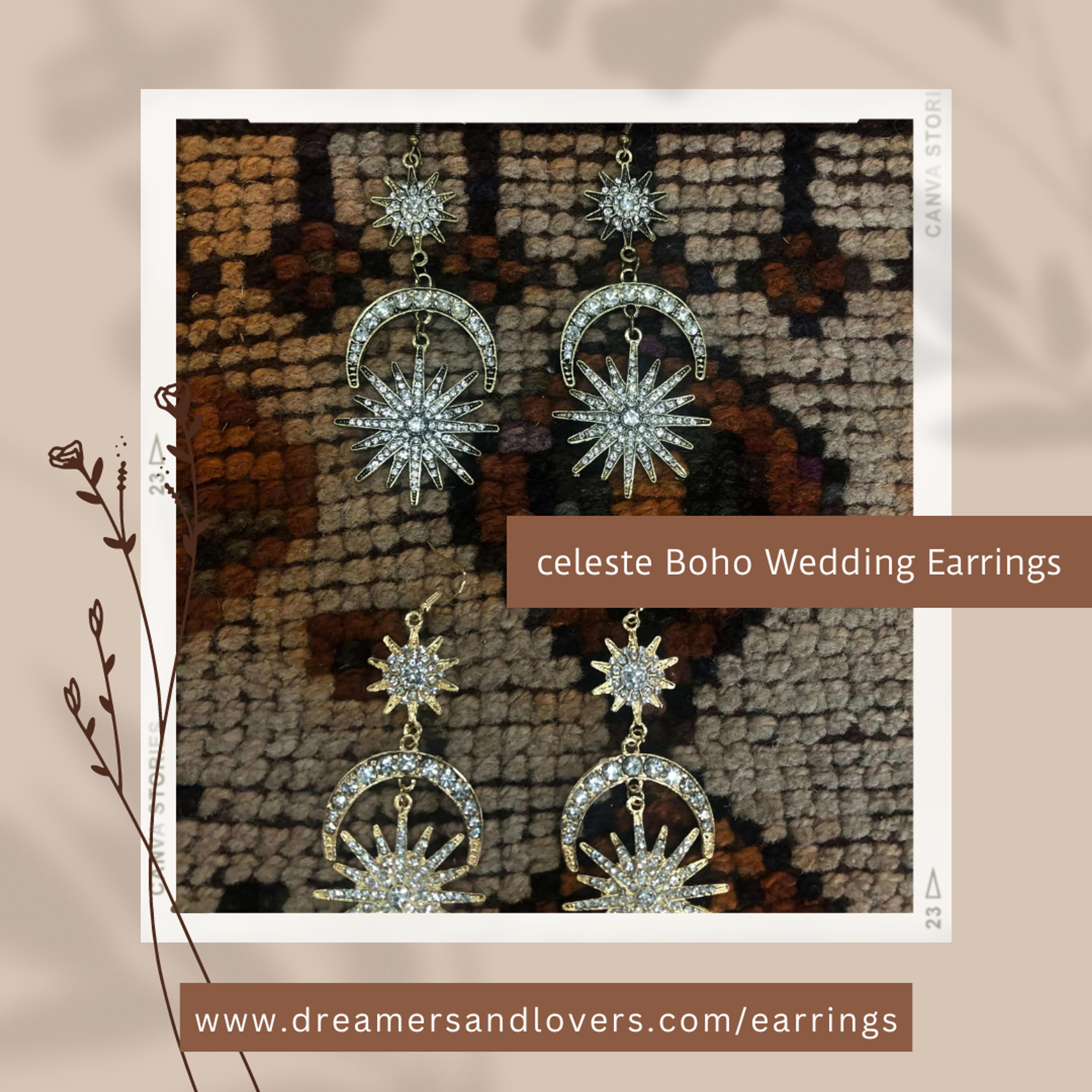 Celeste Boho Wedding Earrings At Dreamers And Lovers