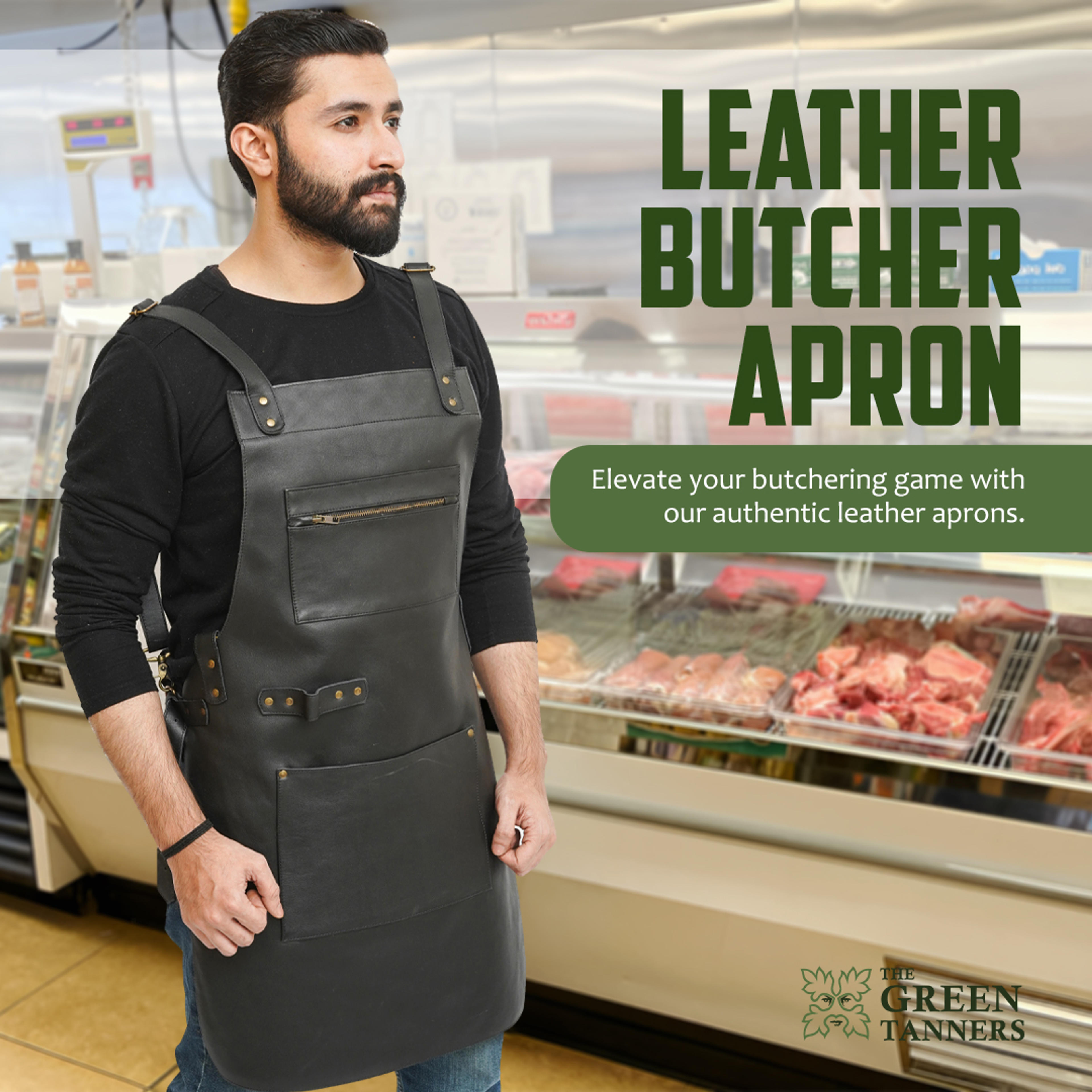 100% Full Grain Leather Apron for sale