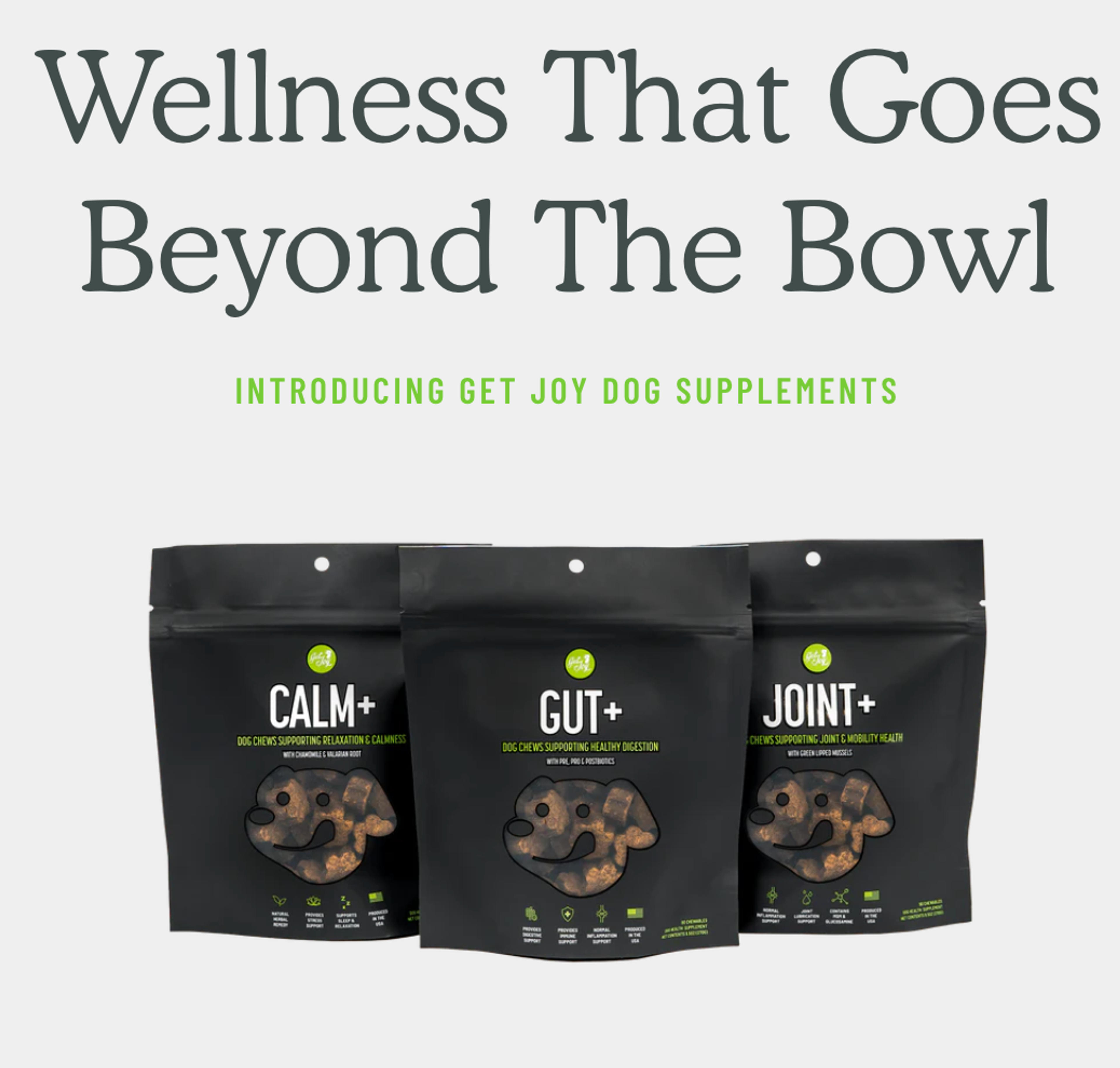 Dog Supplements - Gut, Joint, and Stress Support - Get Joy & Co.