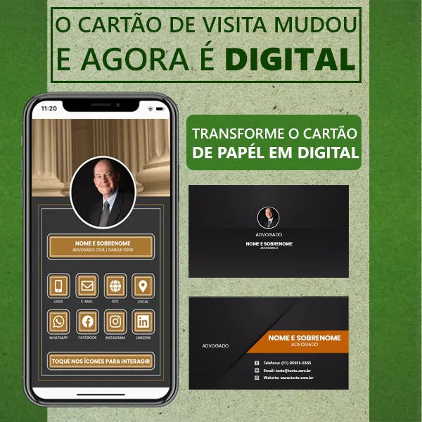 imagem do cartão de visita digital para advogado
