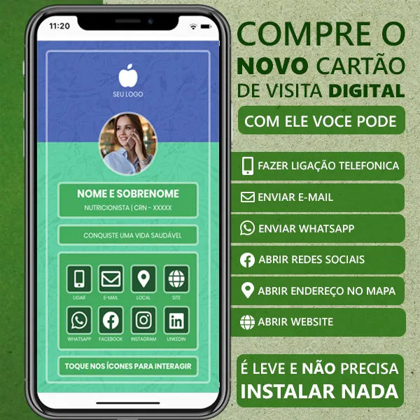 imagem do cartão digital nutricionista