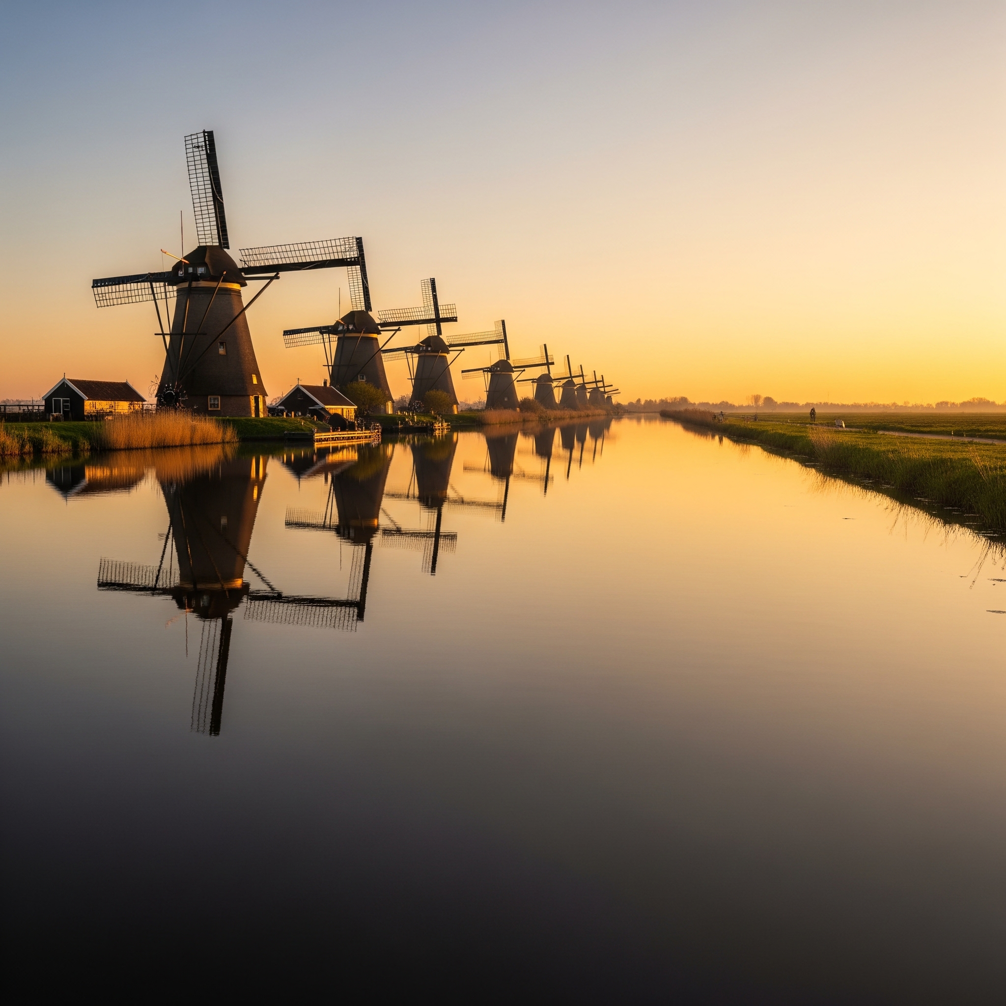 Kinderdijk Landscape, Netherlands