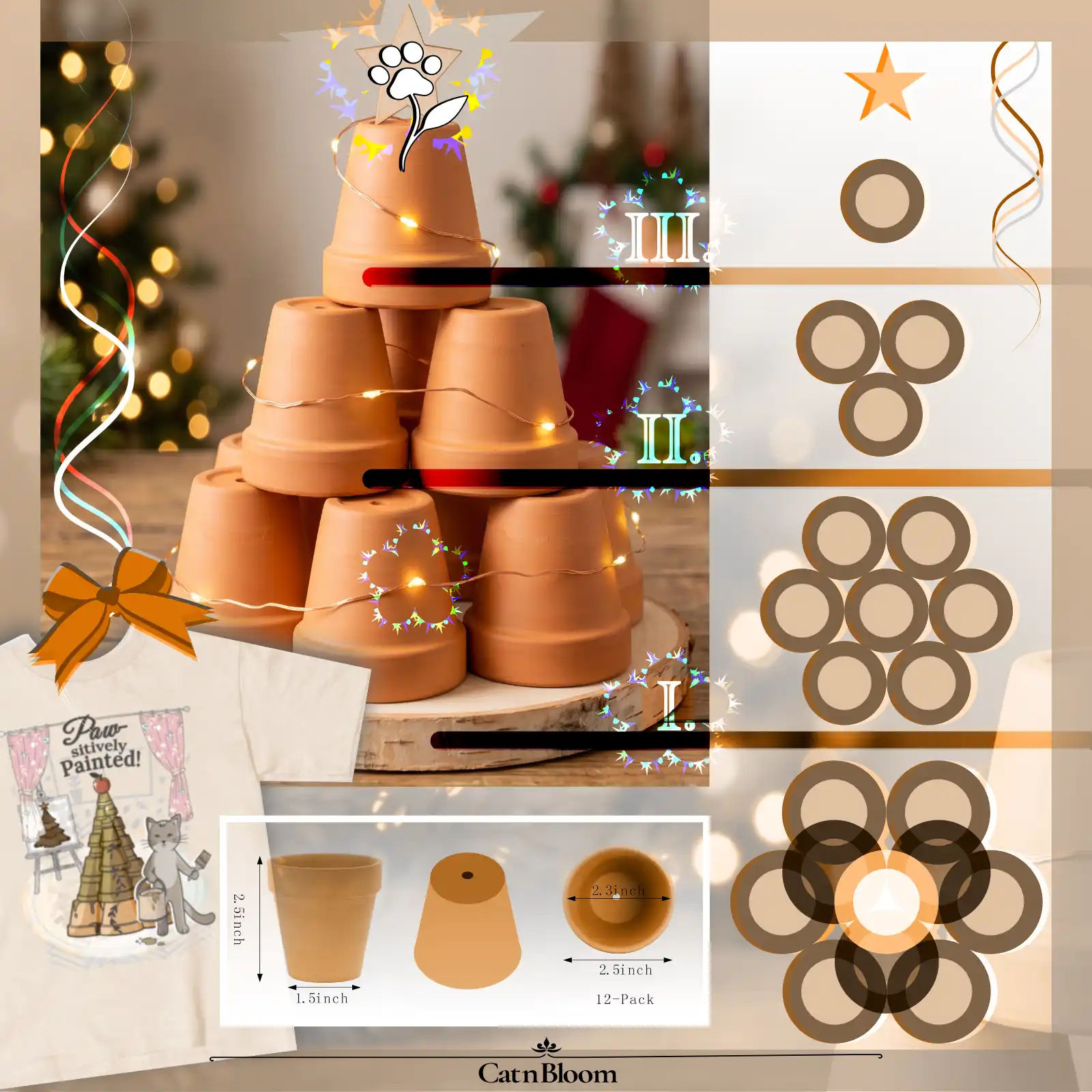 From CatnBloom Art to DIY: A Mini Terracotta Pot Christmas Tree